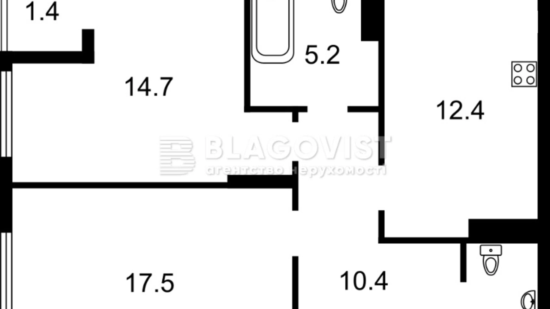 Продается 2-комнатная квартира 65 кв. м в Киеве, ул. Глубочицкая вул., 13