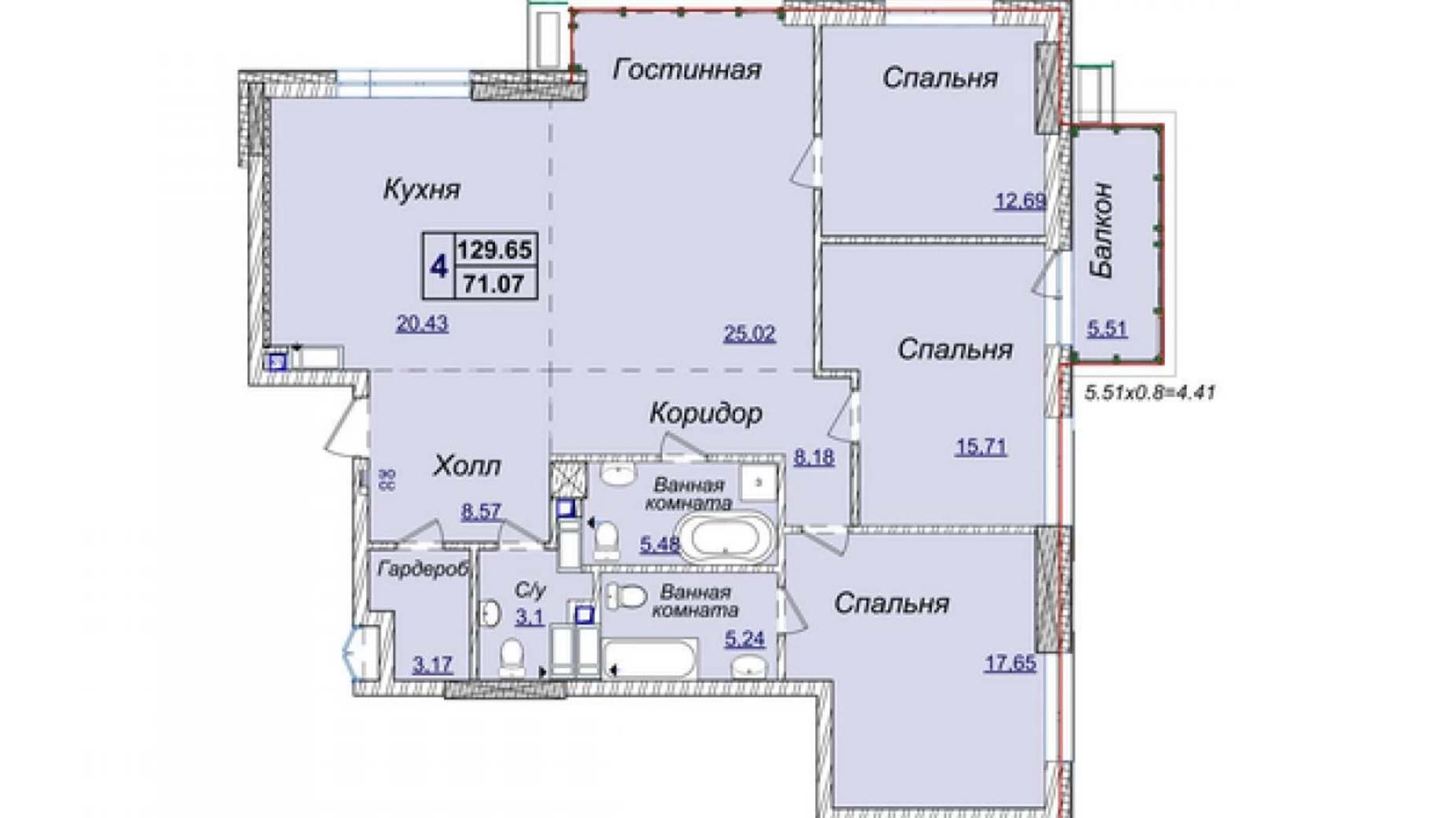Продается 4-комнатная квартира 130 кв. м в Киеве, ул. Андрея Верхогляда(Драгомирова), 19А