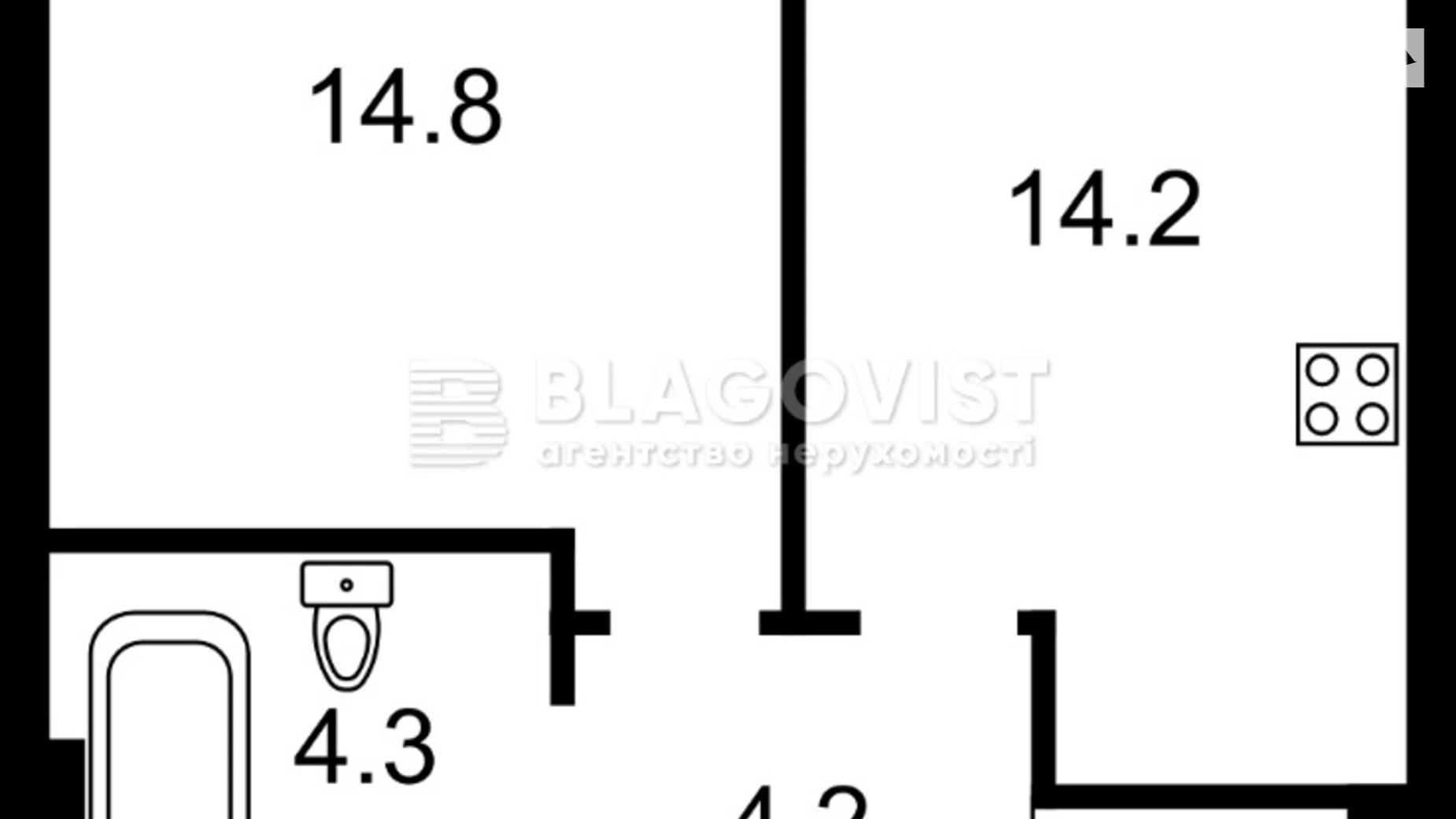 Продается 2-комнатная квартира 40 кв. м в Киеве, Крепостной(Тверской) туп., 7Б