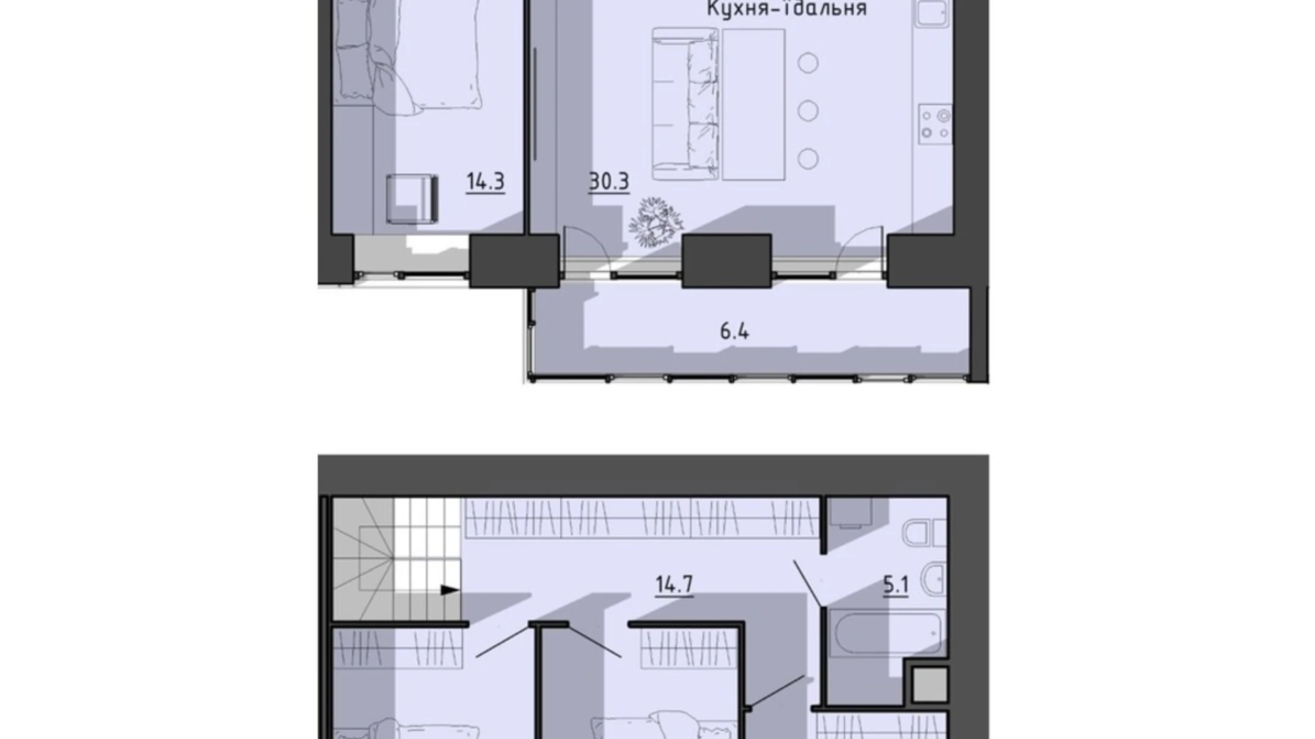 4-комнатная квартира 129.8 кв. м в Тернополе, ул. Генерала Мирона Тарнавского - фото 2