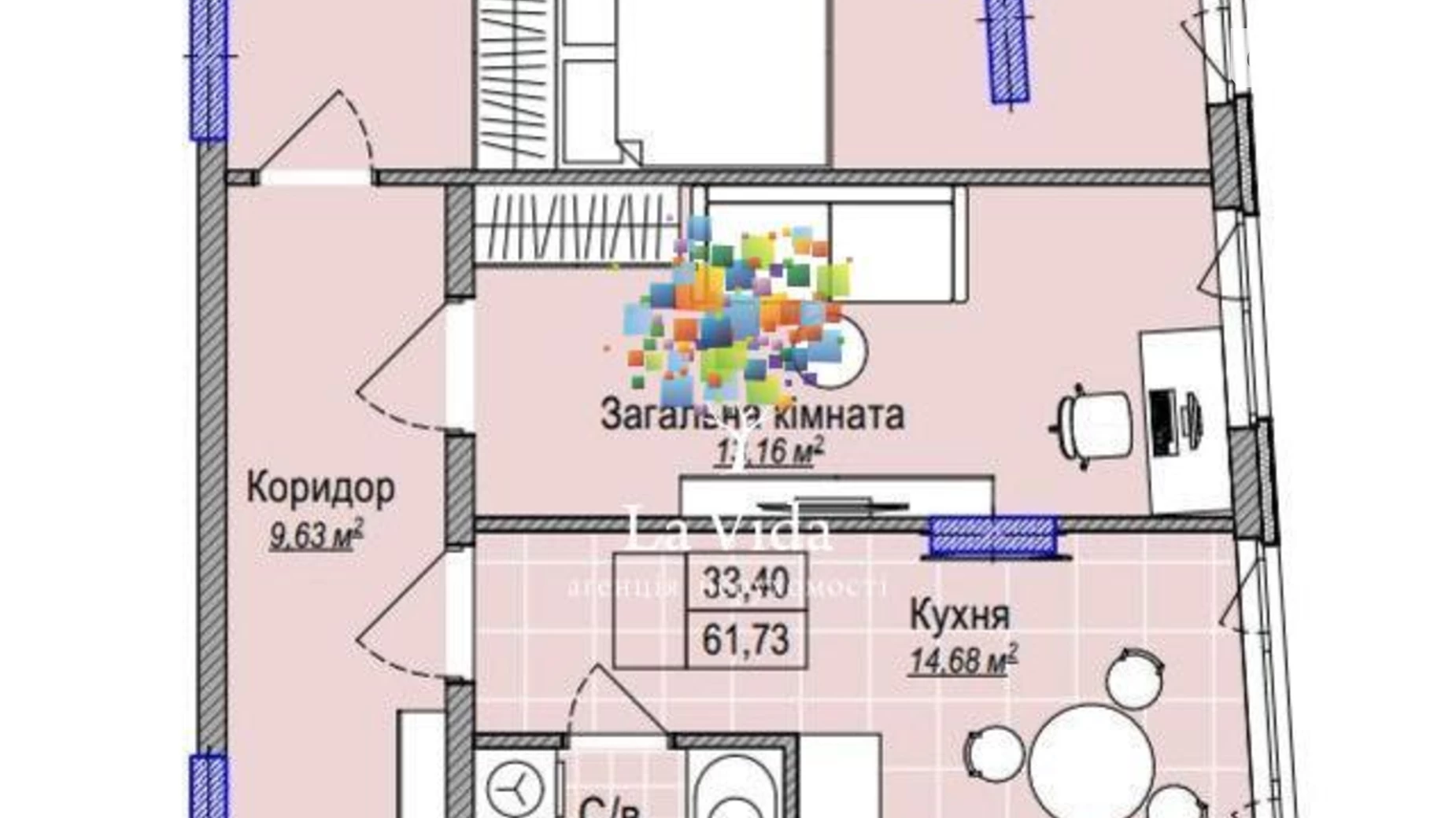 Продается 2-комнатная квартира 62 кв. м в Киеве, ул. Каменская, 127