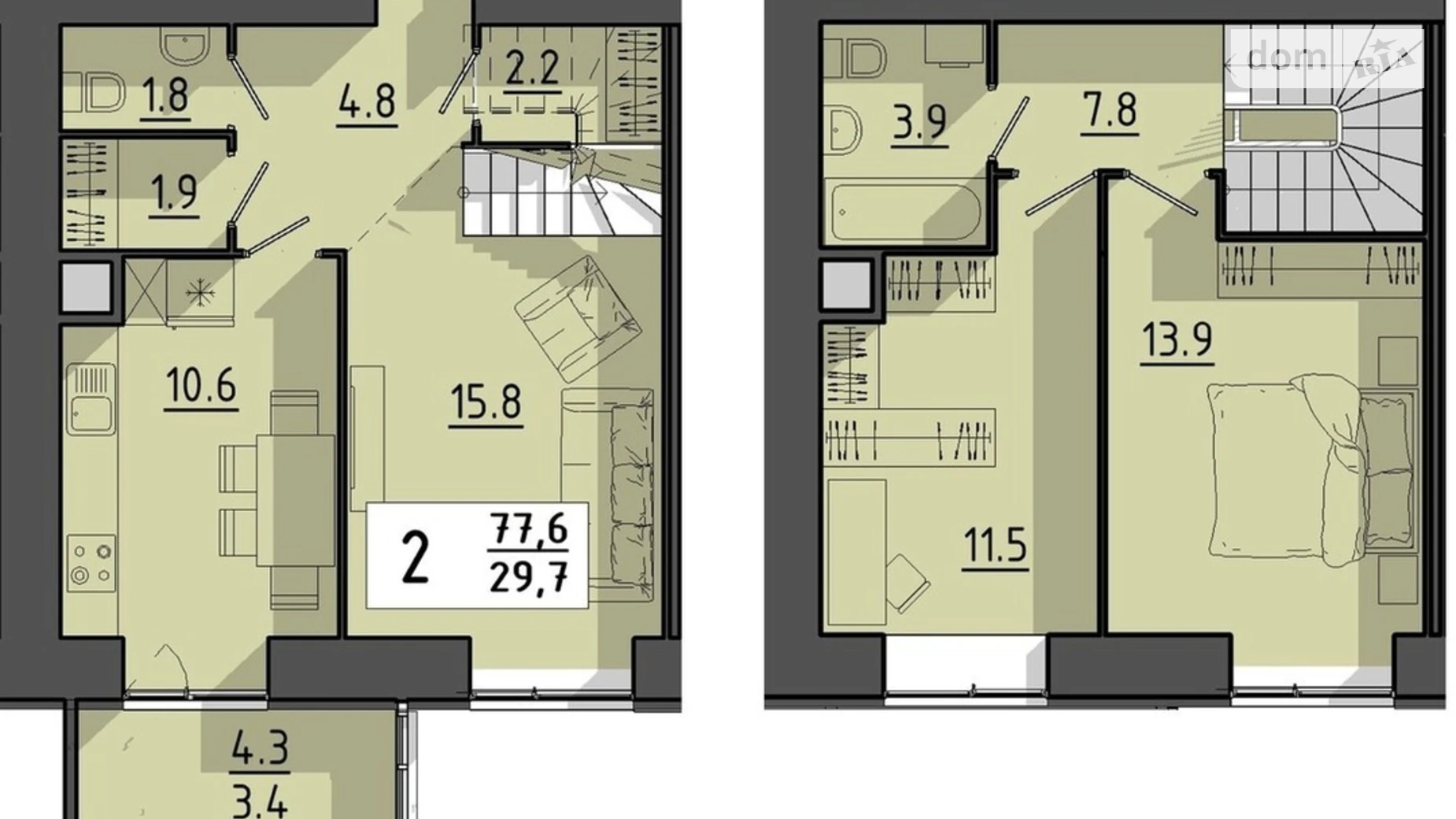 2-комнатная квартира 77.6 кв. м в Тернополе, ул. Генерала Мирона Тарнавского - фото 5