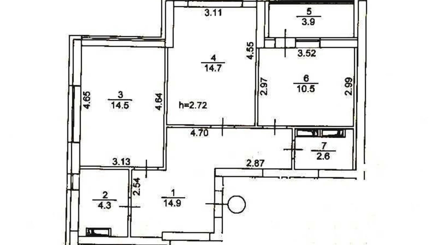 Продається 2-кімнатна квартира 65.5 кв. м у Києві, вул. Тираспольська, 52А