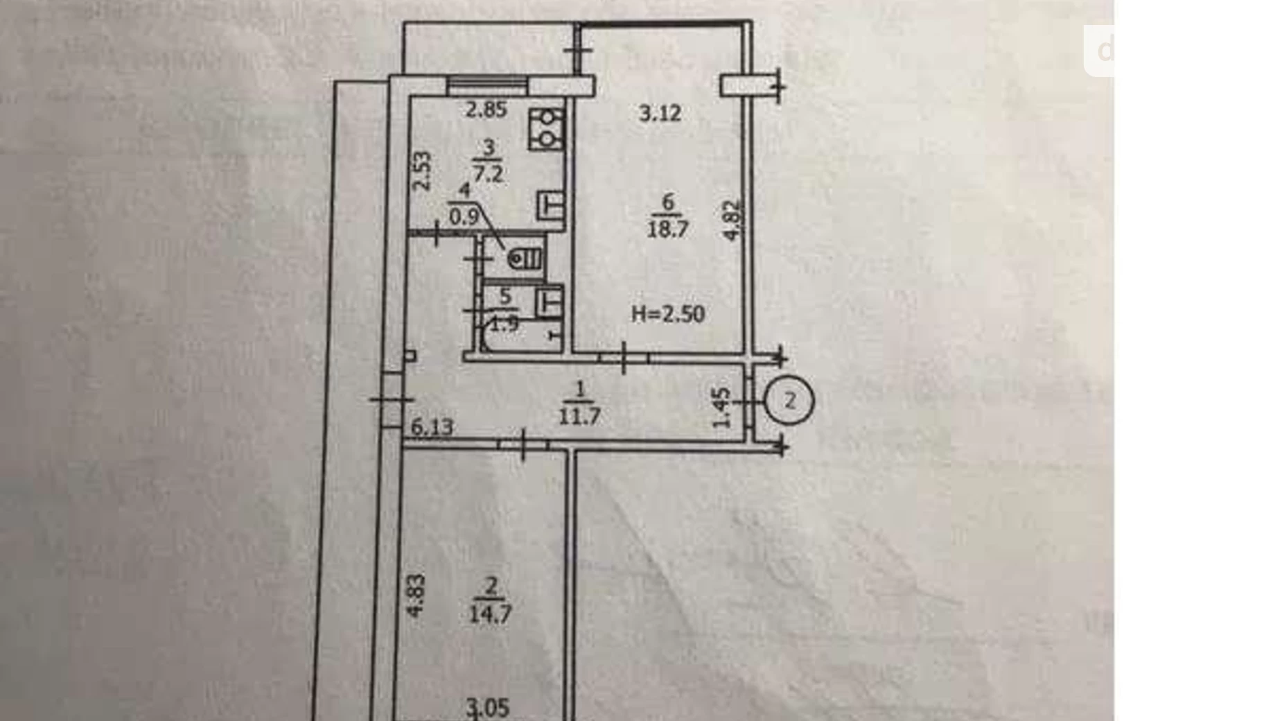 Продається 2-кімнатна квартира 63 кв. м у Києві, вул. Генерала Шаповала(Механізаторів), 7 - фото 4