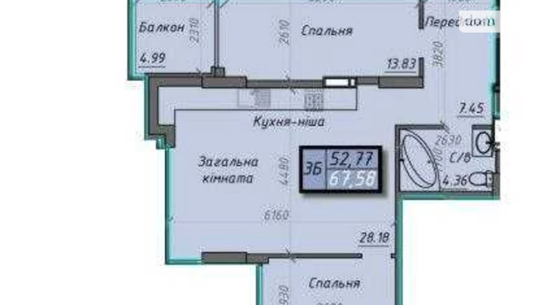 Продається 3-кімнатна квартира 67 кв. м у Сумах, вул. Збройних Сил України(Інтернаціоналістів) - фото 4