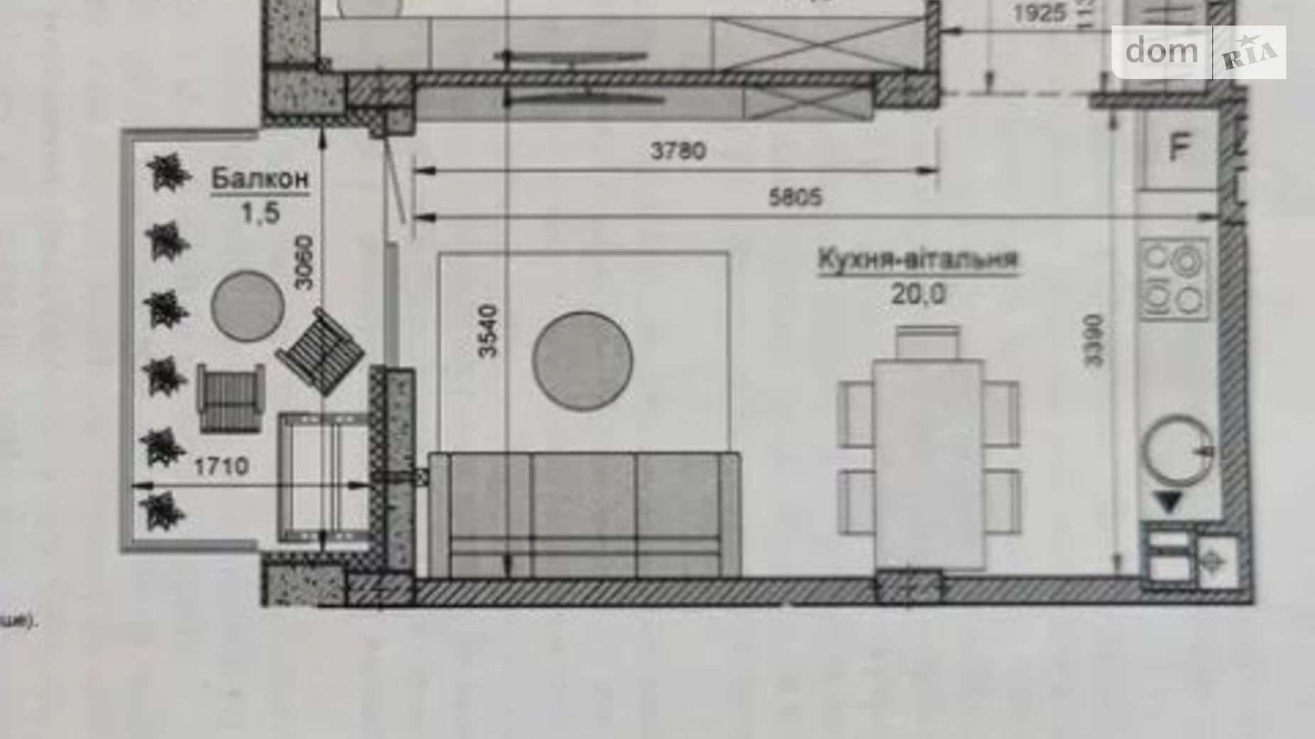 Продается 1-комнатная квартира 46 кв. м в Киеве, Большая Кольцевая дор., 1