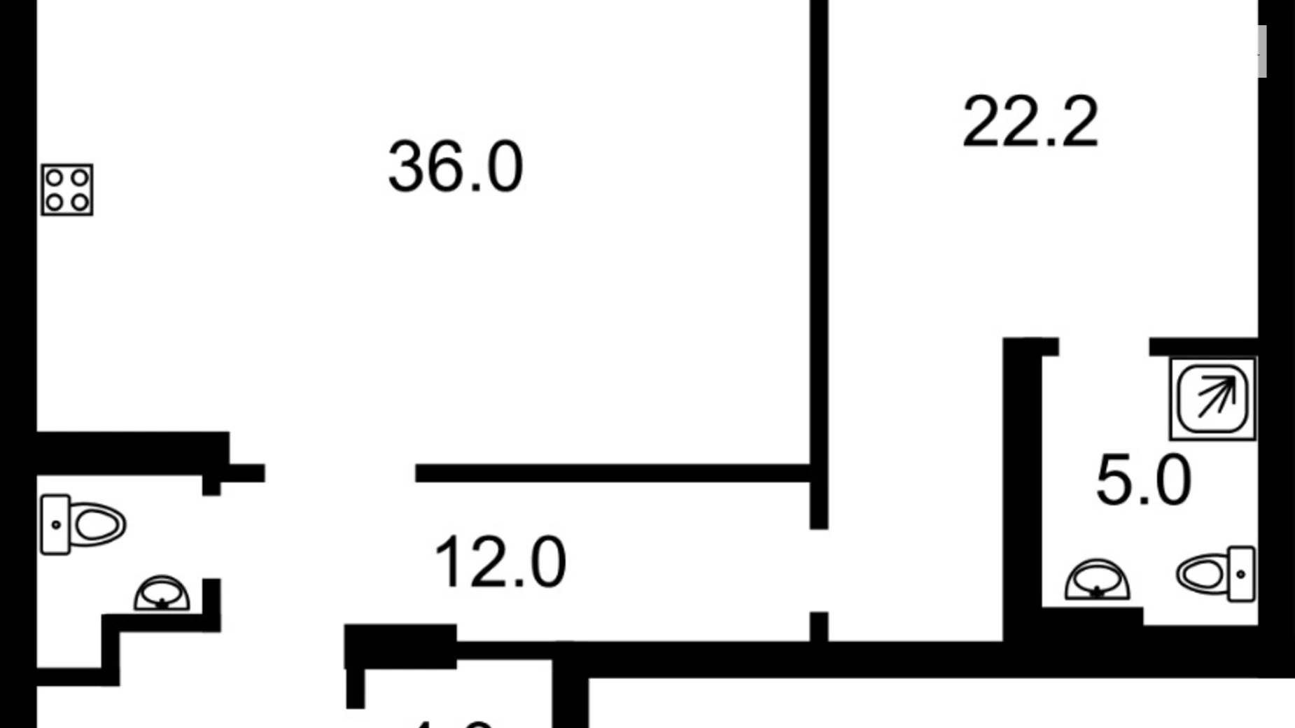 Продается 1-комнатная квартира 84 кв. м в Киеве, ул. Сечевых Стрельцов, 44А - фото 2