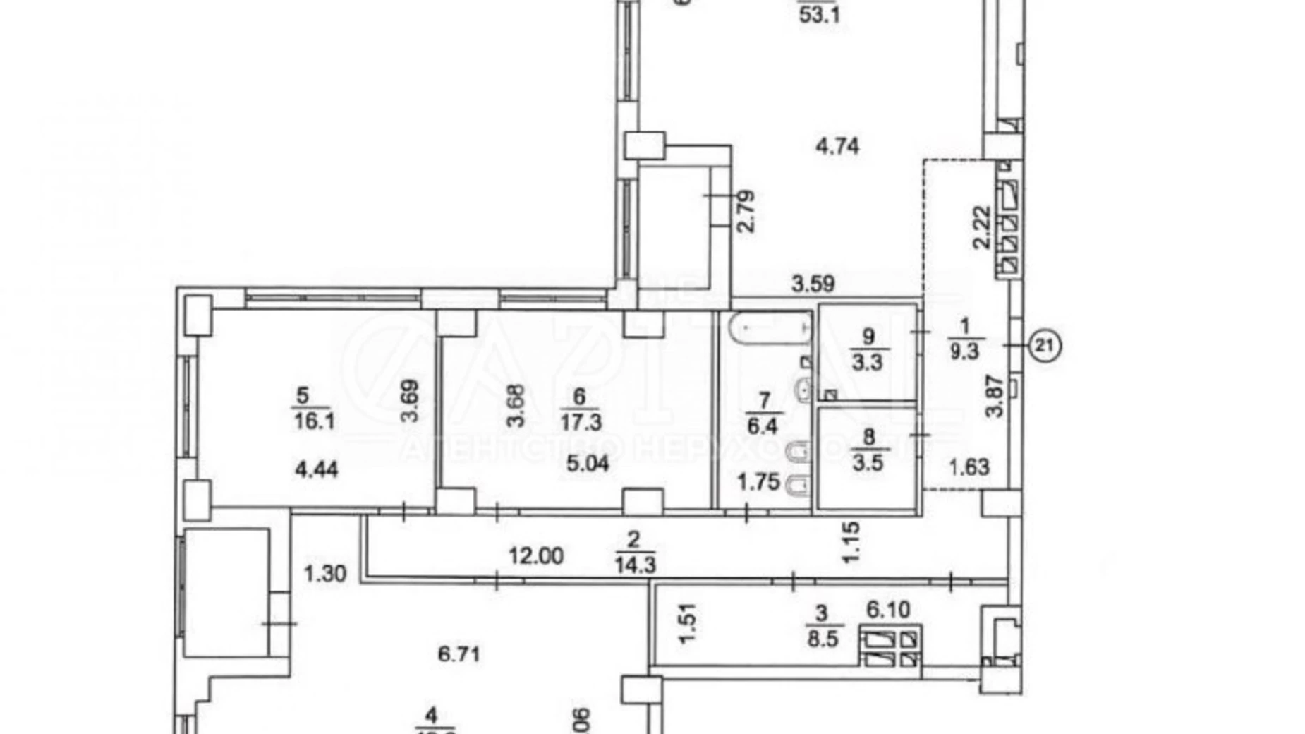 Продается 3-комнатная квартира 174.4 кв. м в Киеве, ул. Владимирская - фото 4