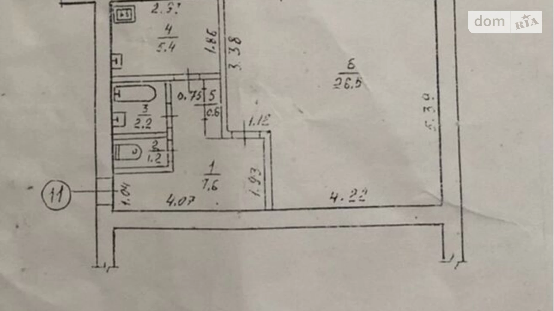 Продається 1-кімнатна квартира 44.5 кв. м у Рівному, вул. Кавказька