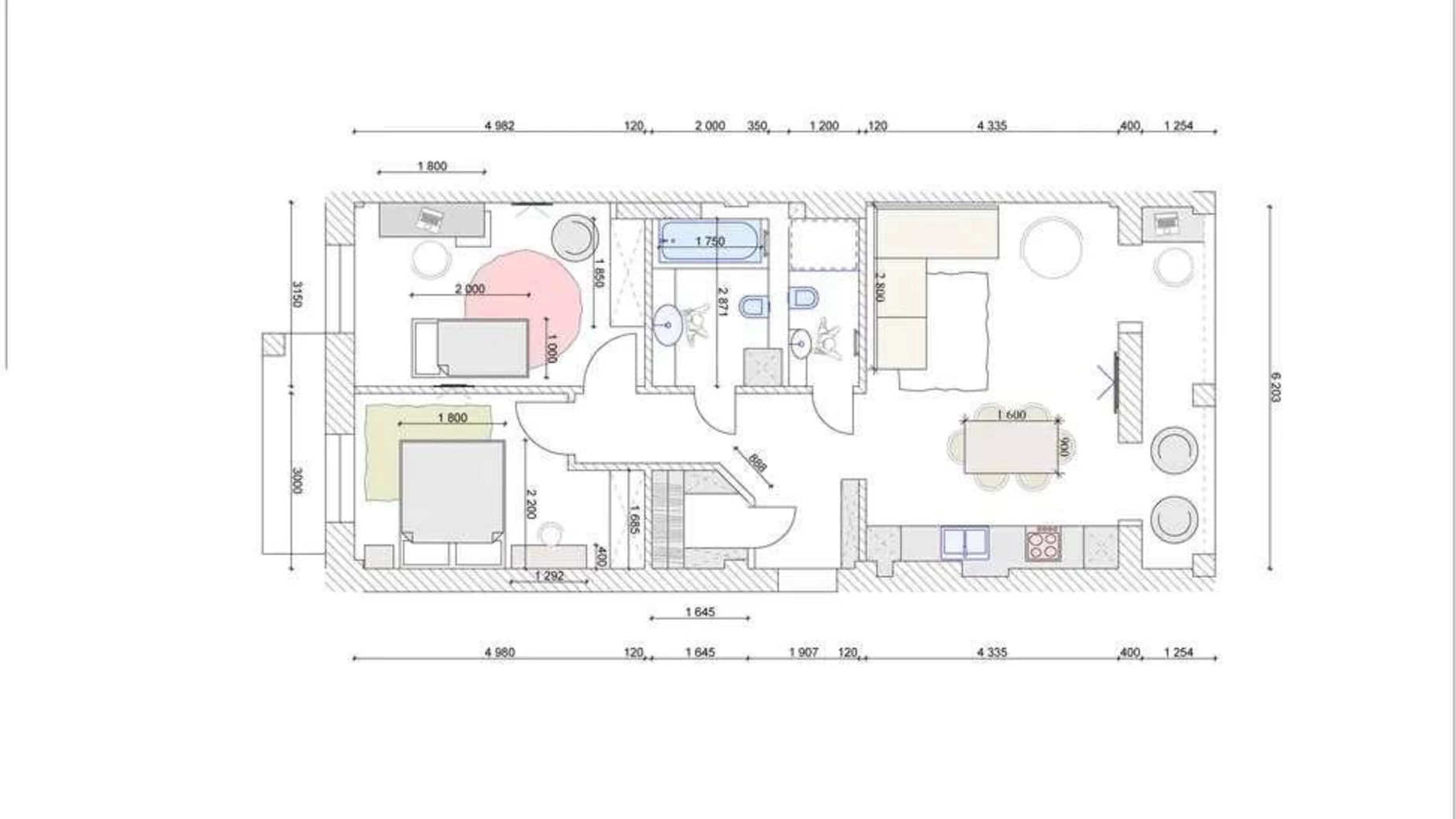 Продается 3-комнатная квартира 90 кв. м в Харькове, ул. Профессорская, 6 - фото 3