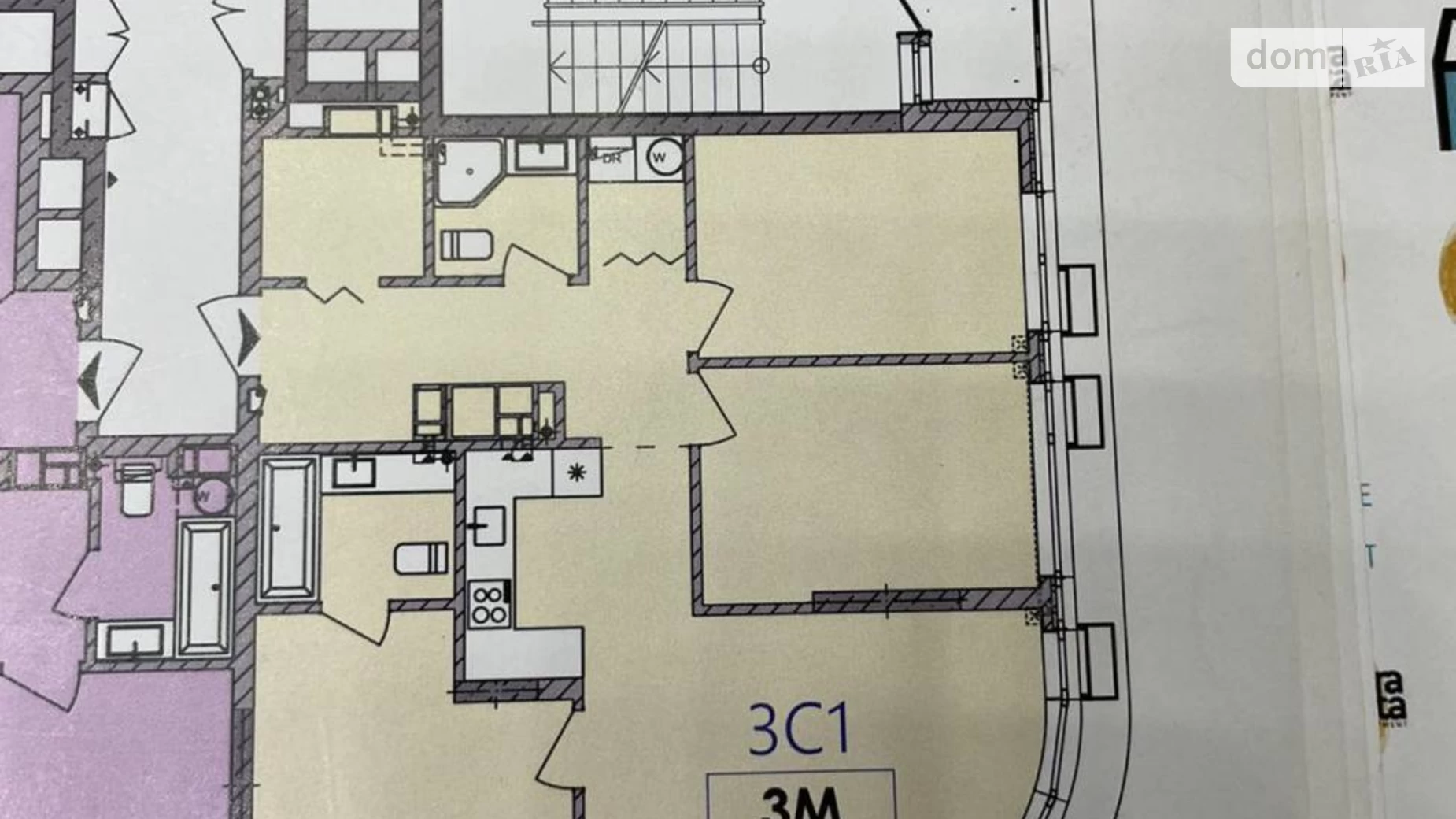 Продается 3-комнатная квартира 88.5 кв. м в Киеве, ул. Васильковская, 1