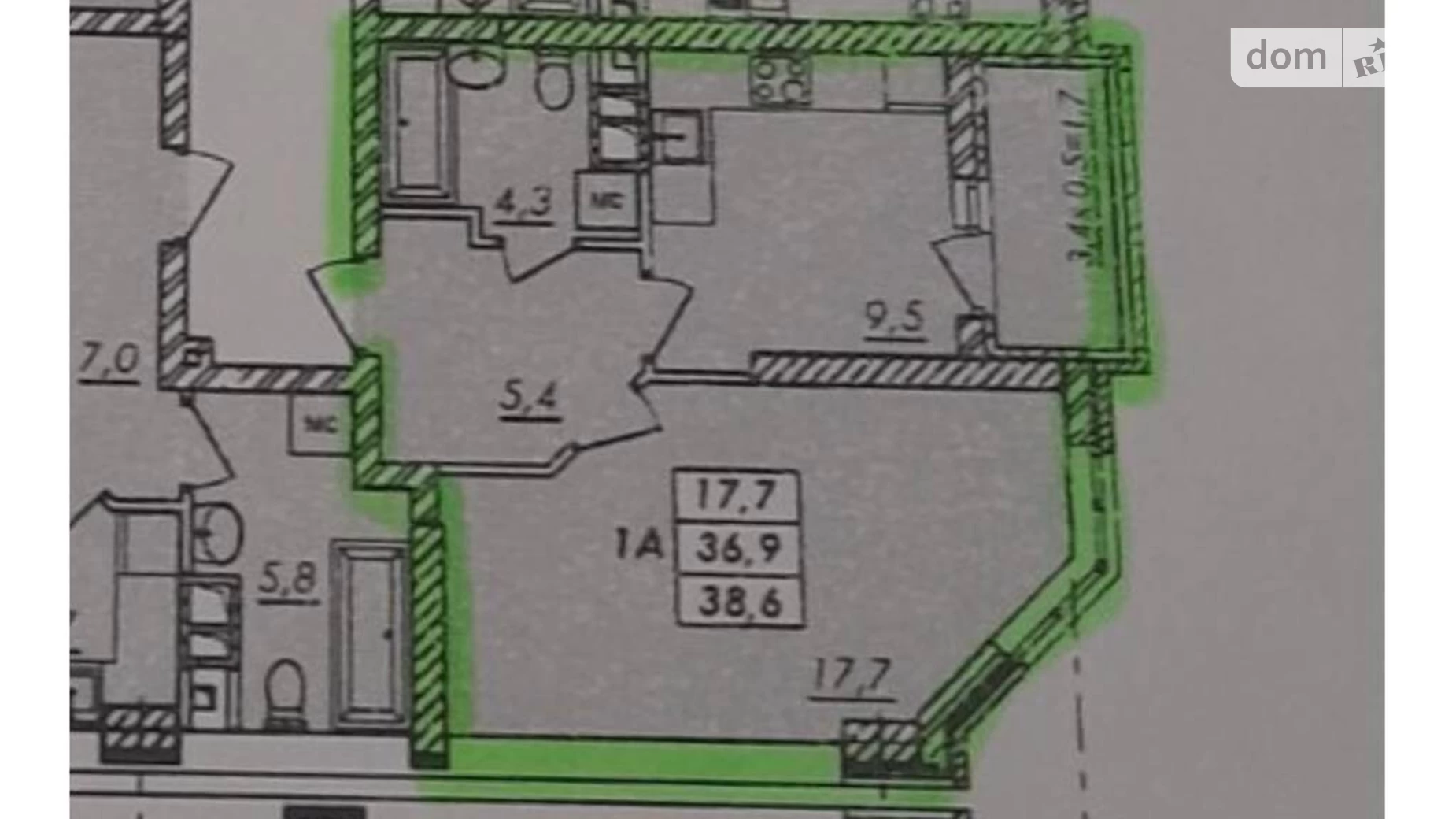 Продається 1-кімнатна квартира 39 кв. м у Одесі, Овідіопольська дор.