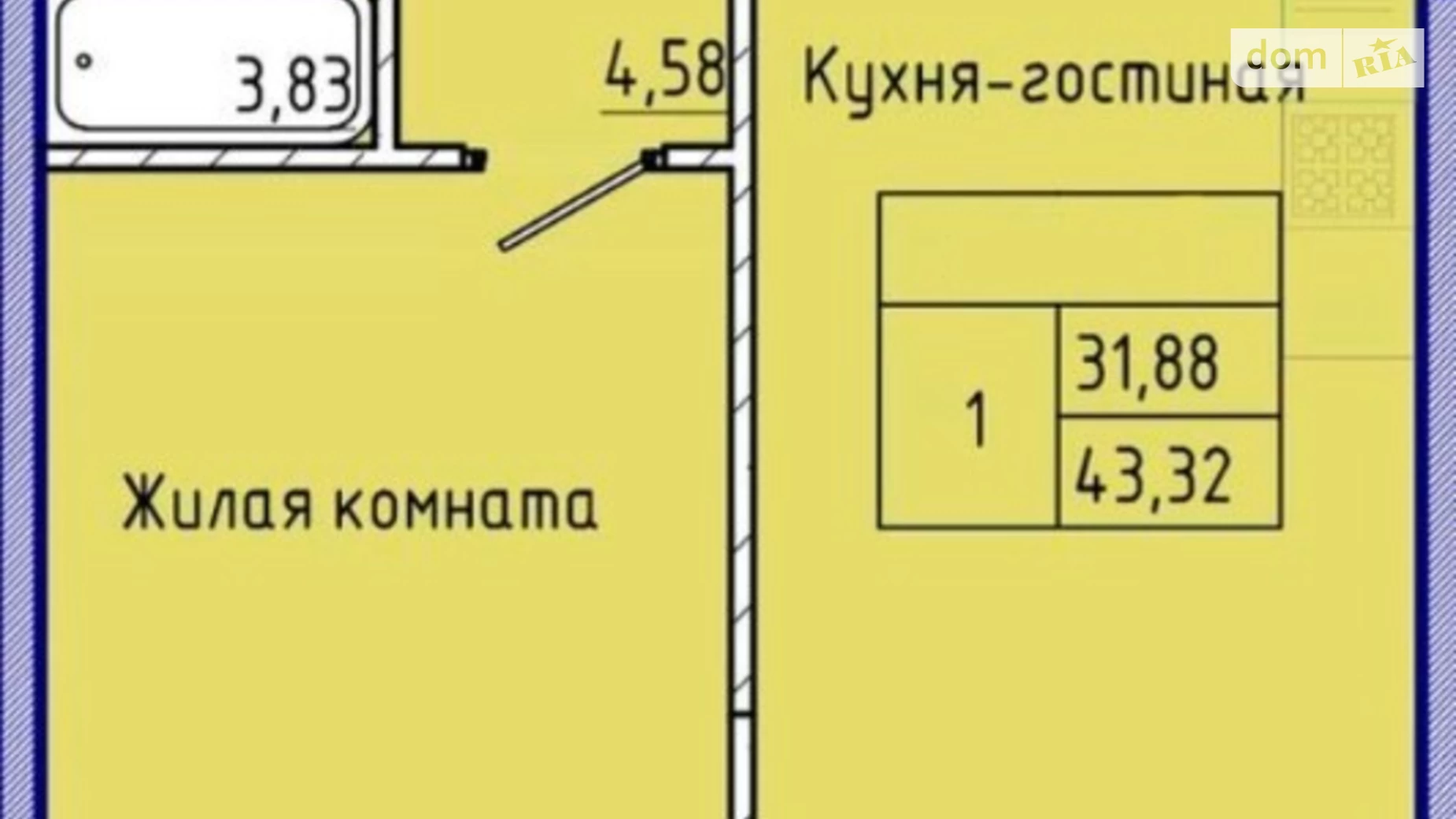 Продається 1-кімнатна квартира 43 кв. м у Одесі, вул. Каманіна - фото 3