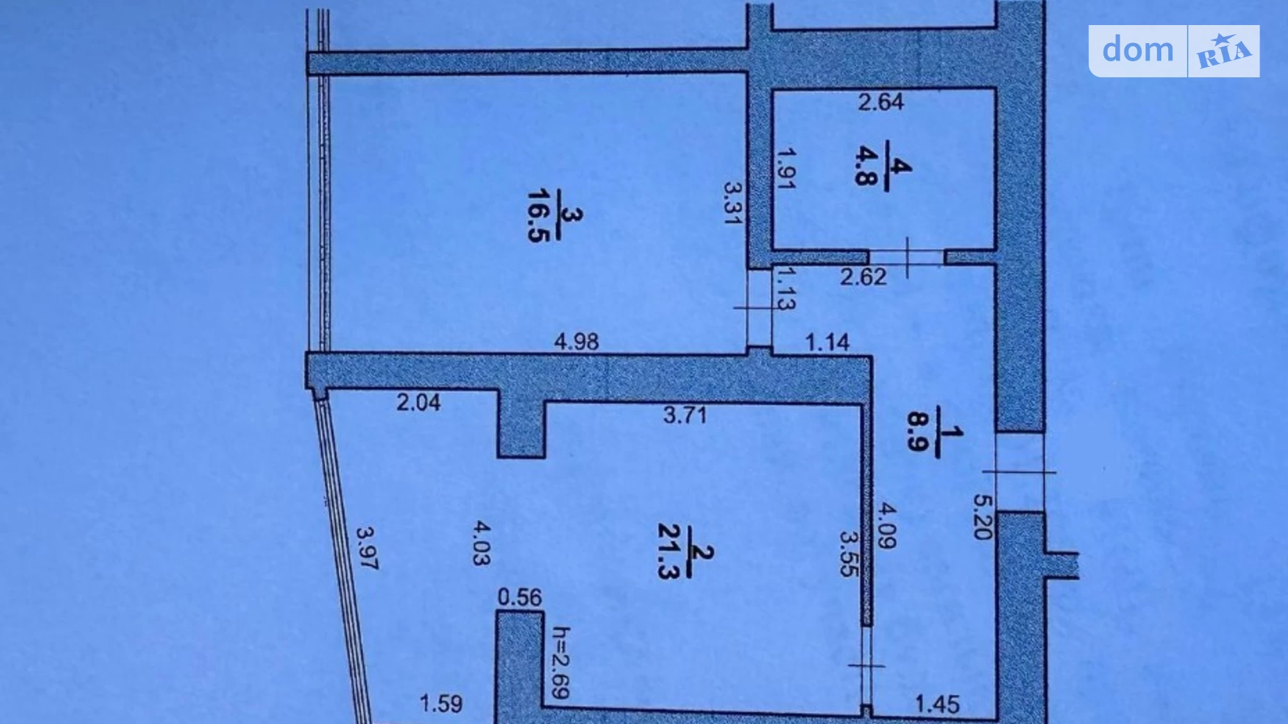 Продается 1-комнатная квартира 52 кв. м в Хмельницком, ул. Шевченко, 39/2 - фото 3