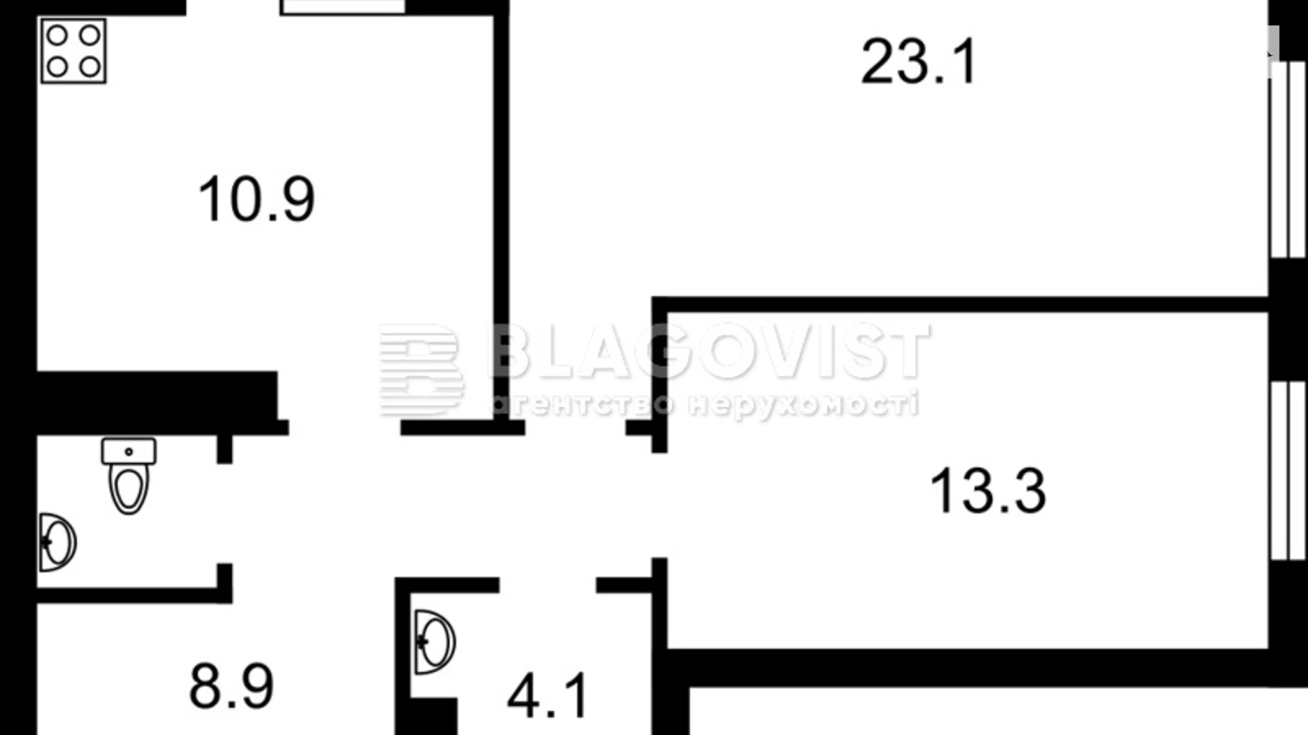 Продается 2-комнатная квартира 68 кв. м в Киеве, ул. Автозаводская, 72Б - фото 2