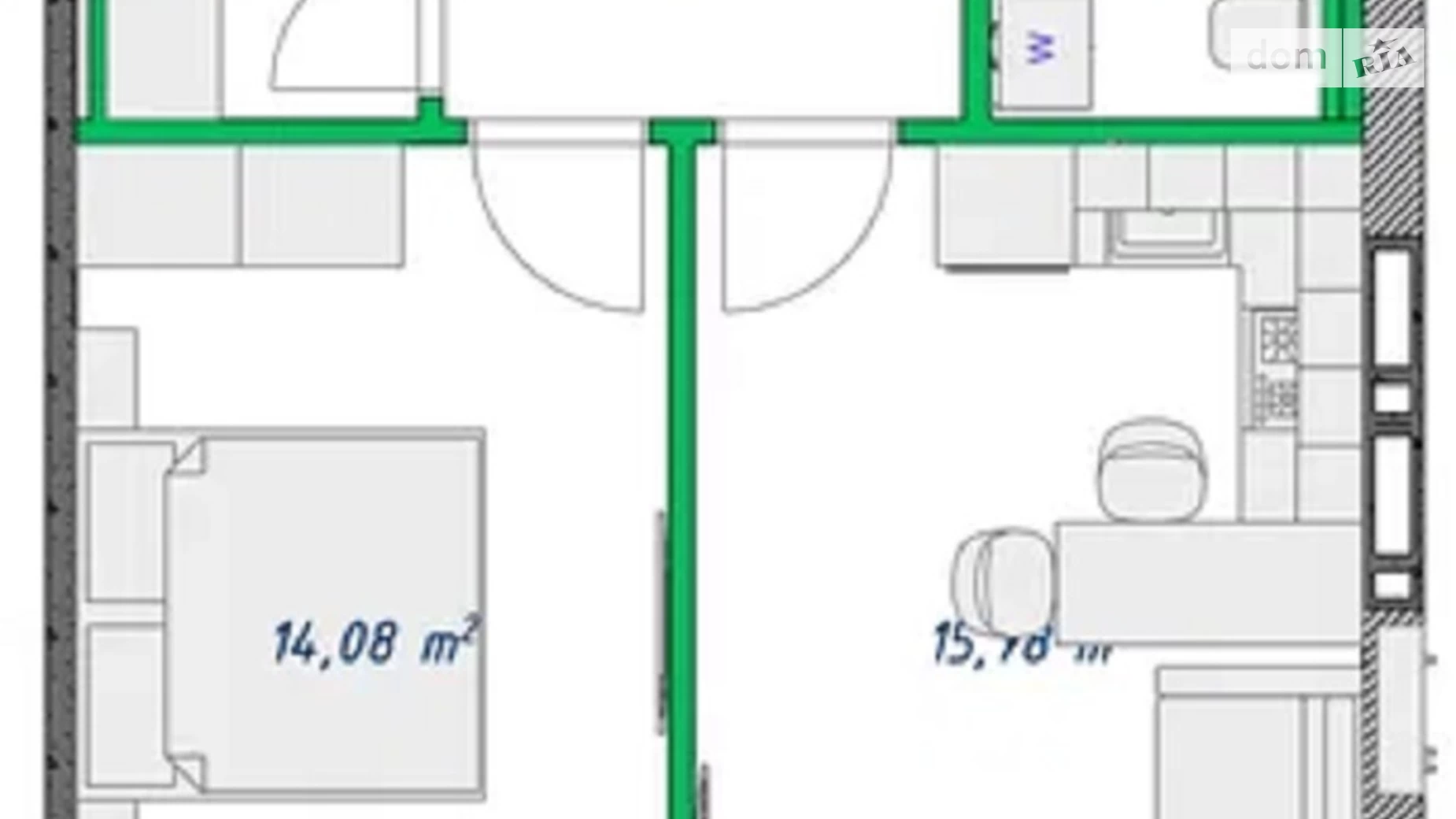 Продается 1-комнатная квартира 45 кв. м в Днепре, бул. Кобзаря, 9