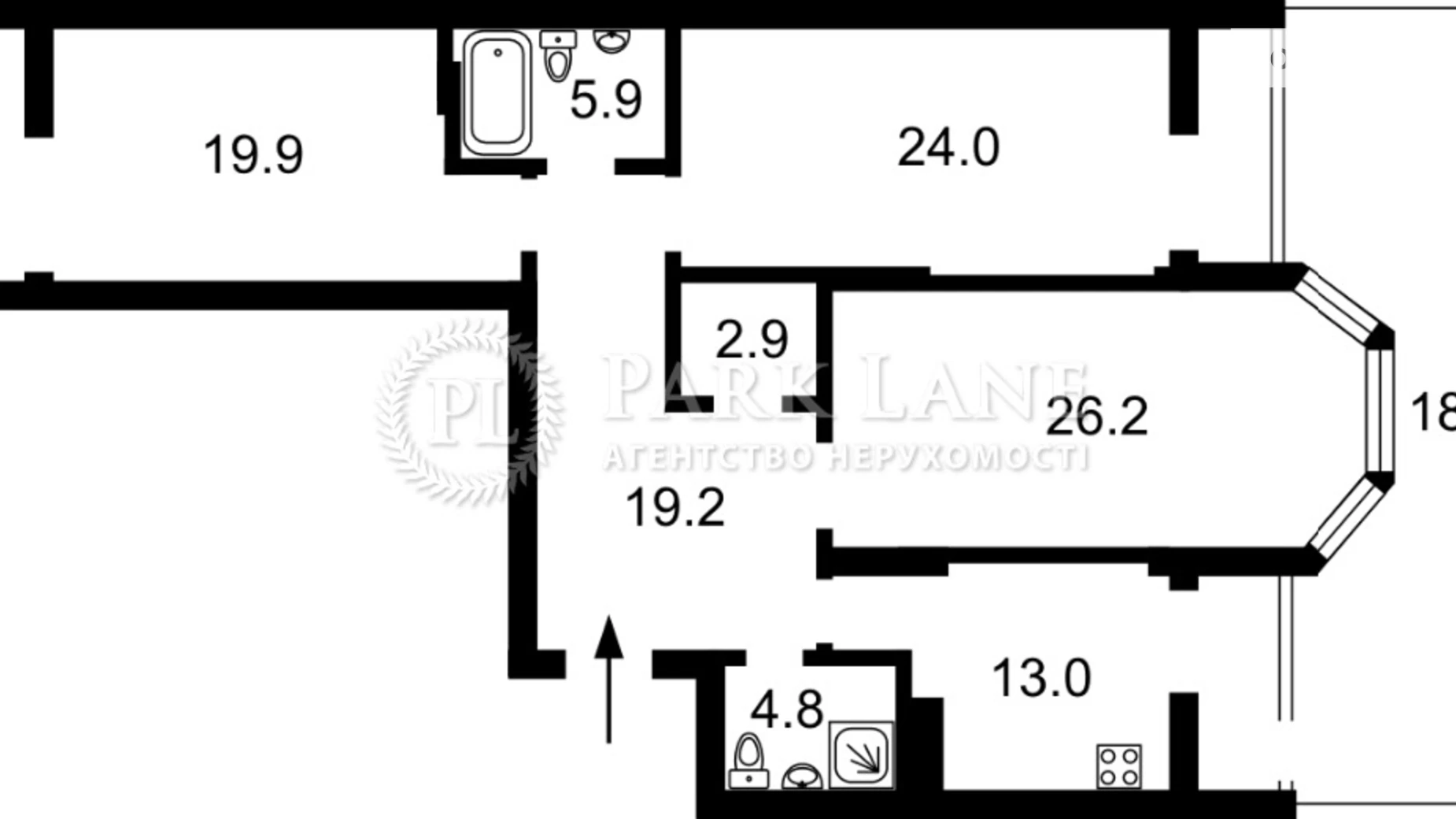 Продается 3-комнатная квартира 146 кв. м в Киеве, ул. Коновальца Евгения, 34