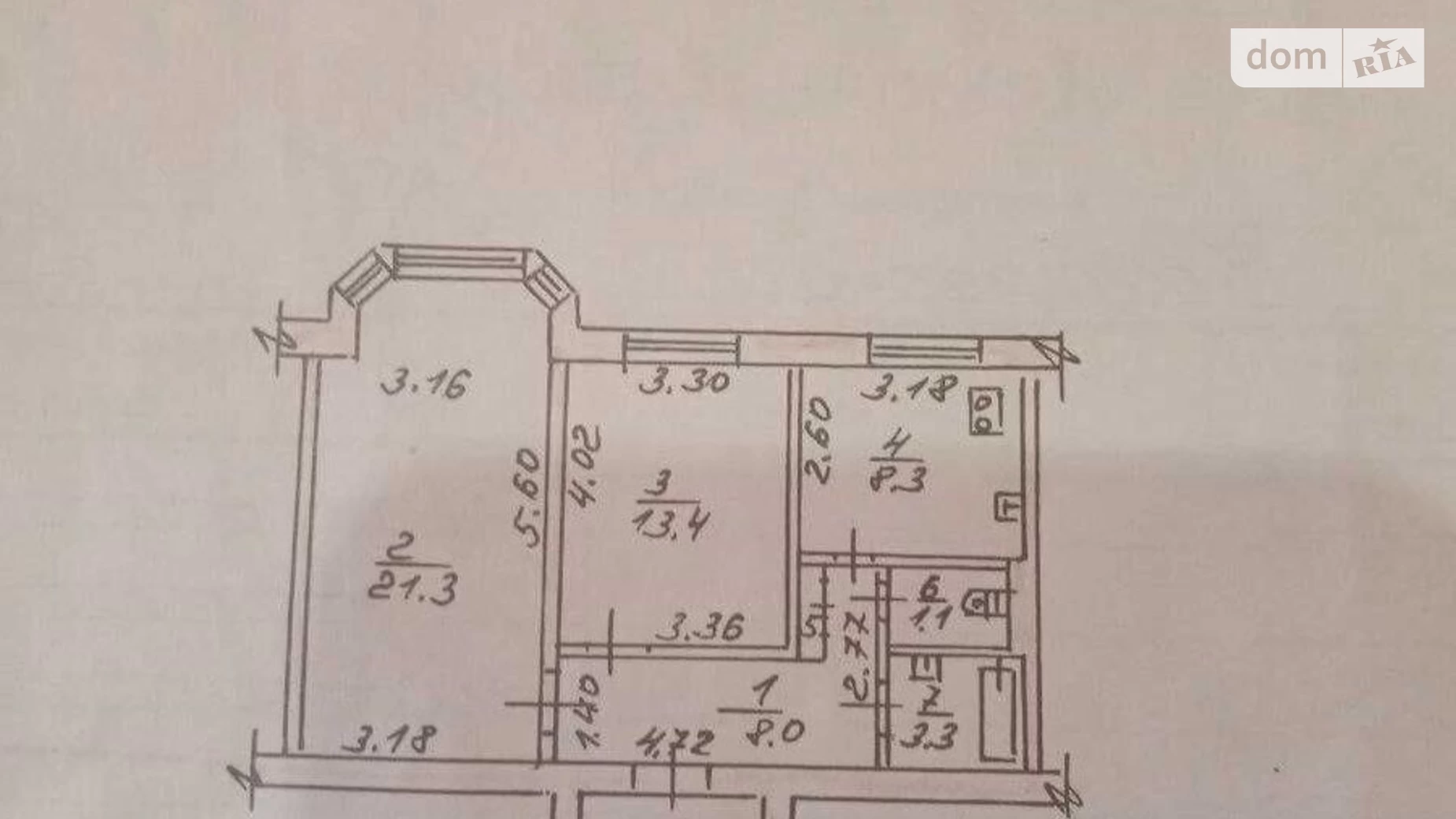 2-комнатная квартира 55 кв. м в Запорожье, ул. Матросова Александра, 15А