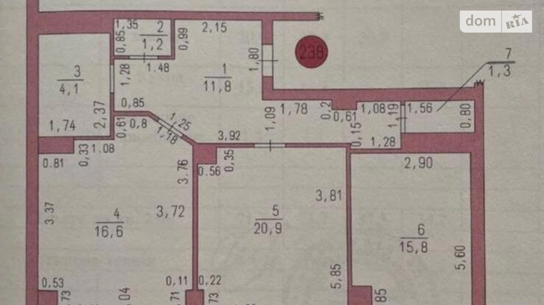 Продается 2-комнатная квартира 71 кв. м в Овидиополе, масив Райдужний