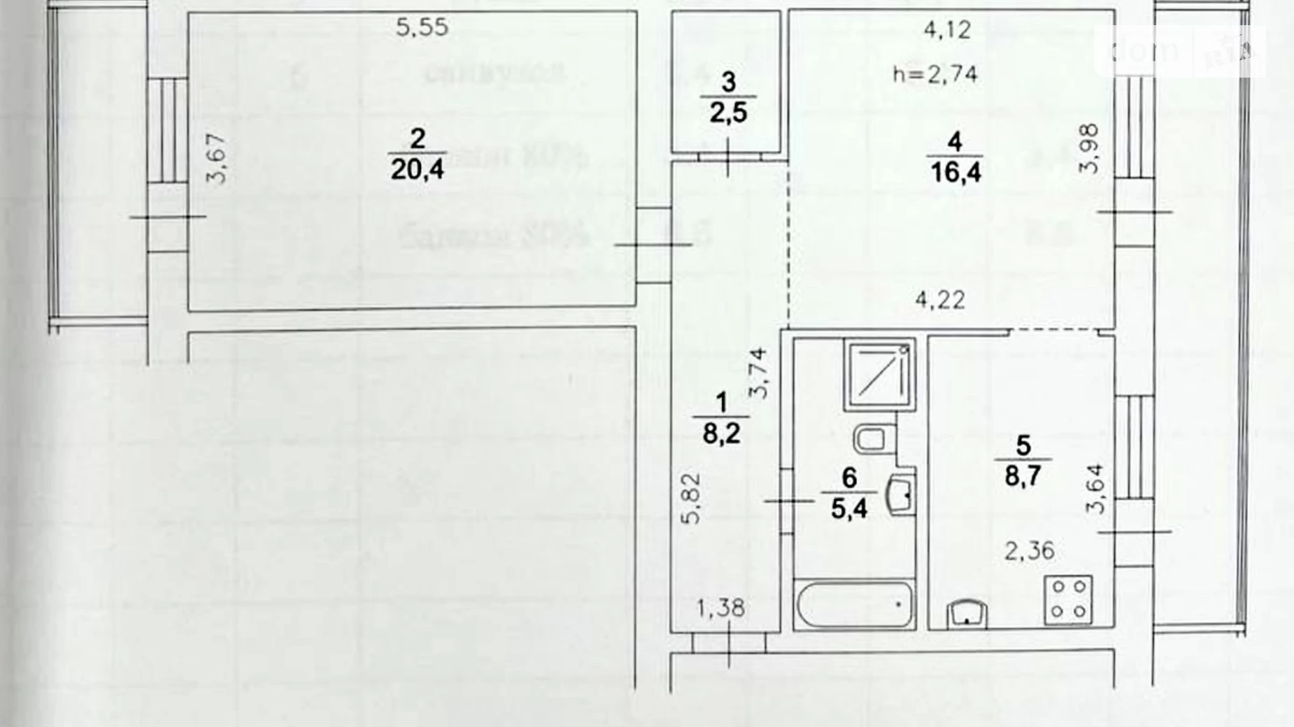 Продается 2-комнатная квартира 71.5 кв. м в Киеве, спуск Печерский, 8