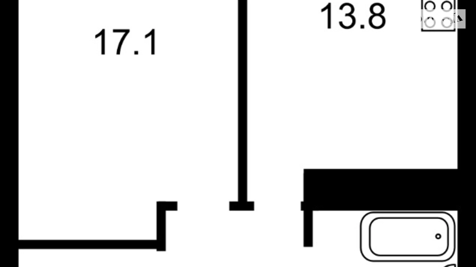 Продается 1-комнатная квартира 43.6 кв. м в Киеве, ул. Юношеская, 21