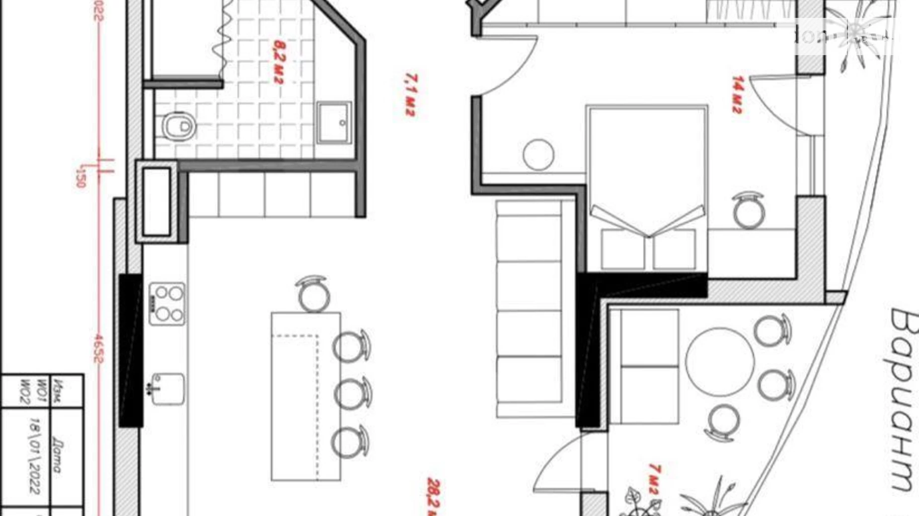 Продается 2-комнатная квартира 92 кв. м в Одессе, пер. Кордонный, 2/2