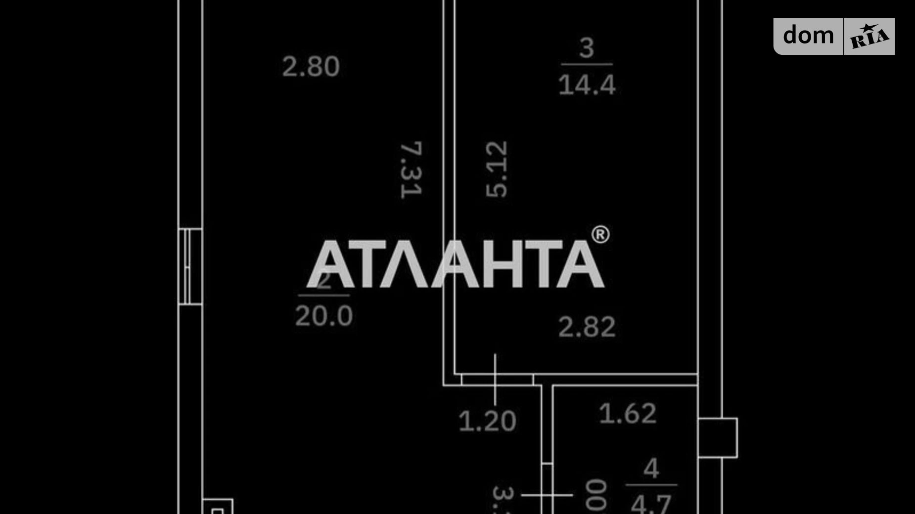 Продається 1-кімнатна квартира 47.6 кв. м у Одесі, вул. Бориса Літвака, 36