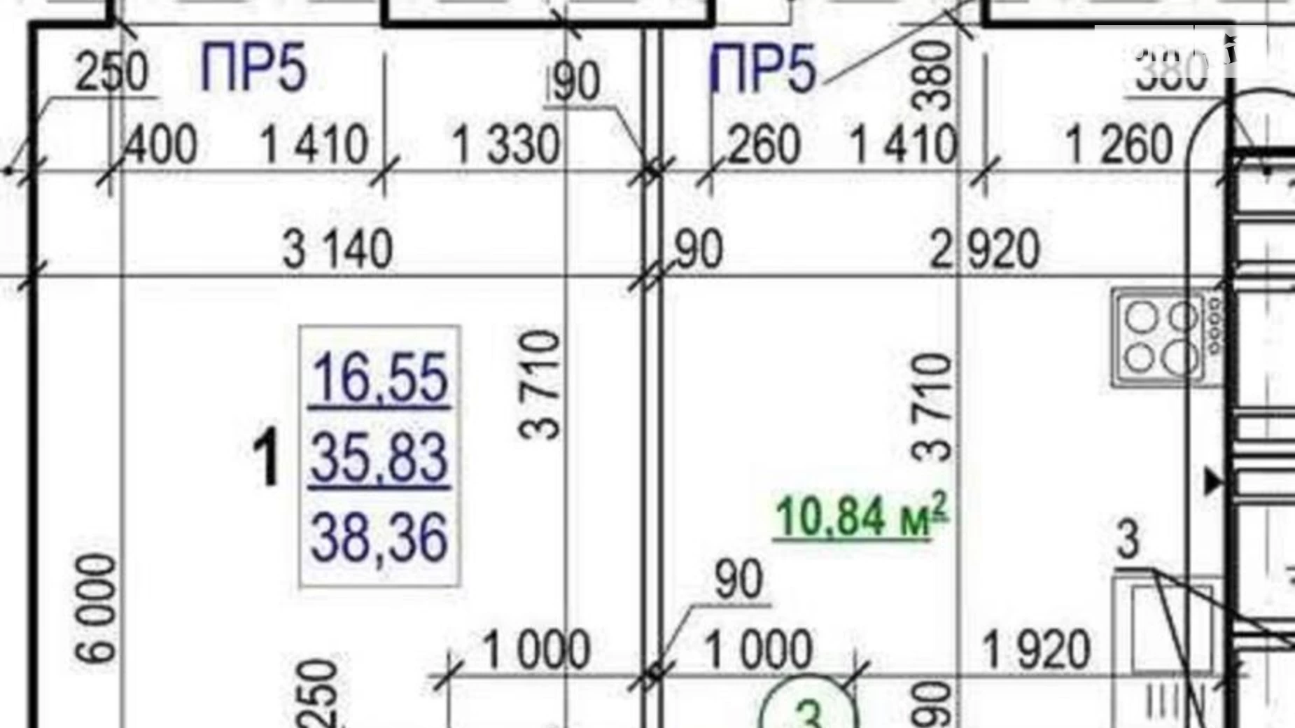 Продається 1-кімнатна квартира 38 кв. м у Харкові, вул. Полтавський Шлях, 184, корп.