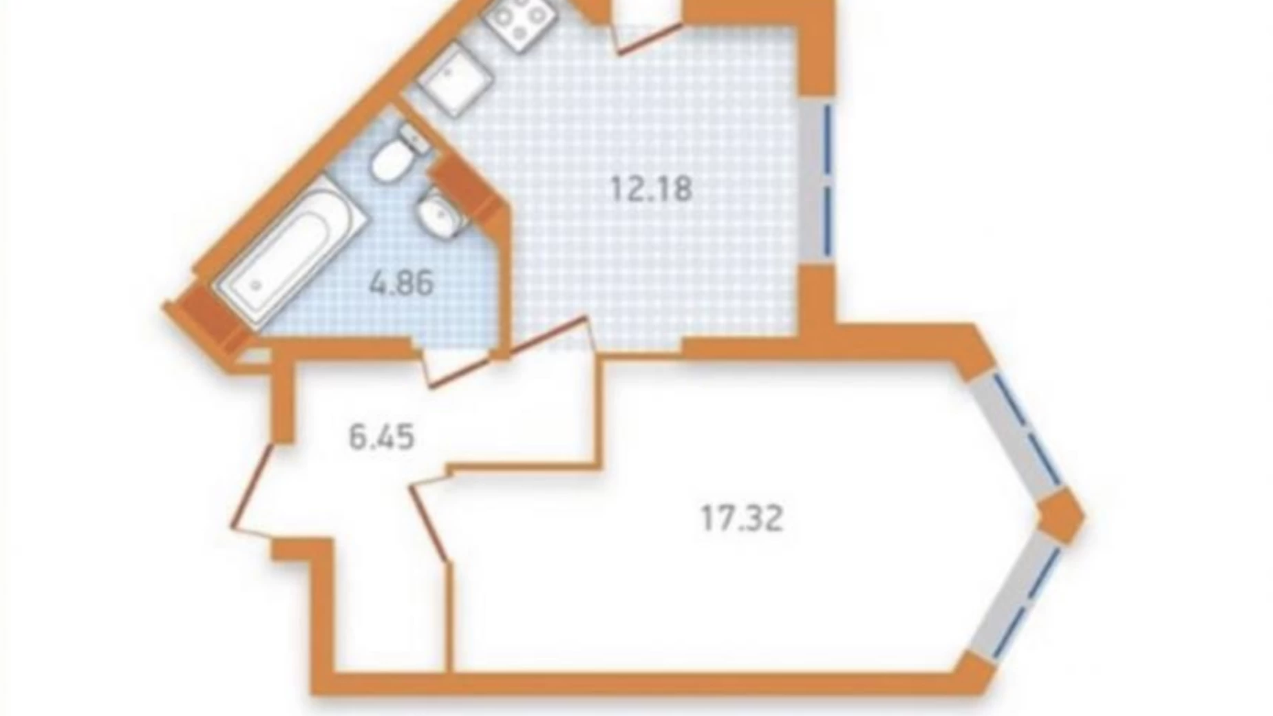 Продается 1-комнатная квартира 43 кв. м в Киеве, ул. Бориспольская, 40