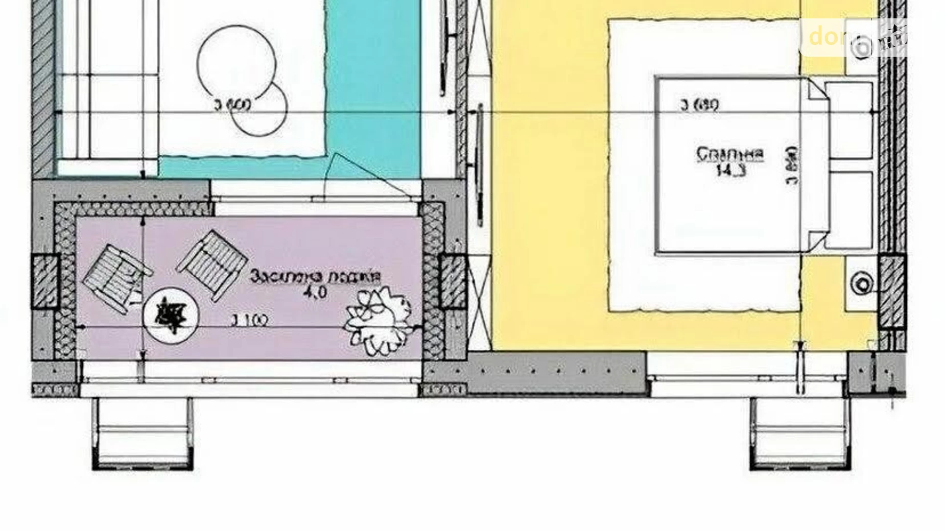 Продается 1-комнатная квартира 45 кв. м в Киеве, Большая Кольцевая дор., 1 - фото 2