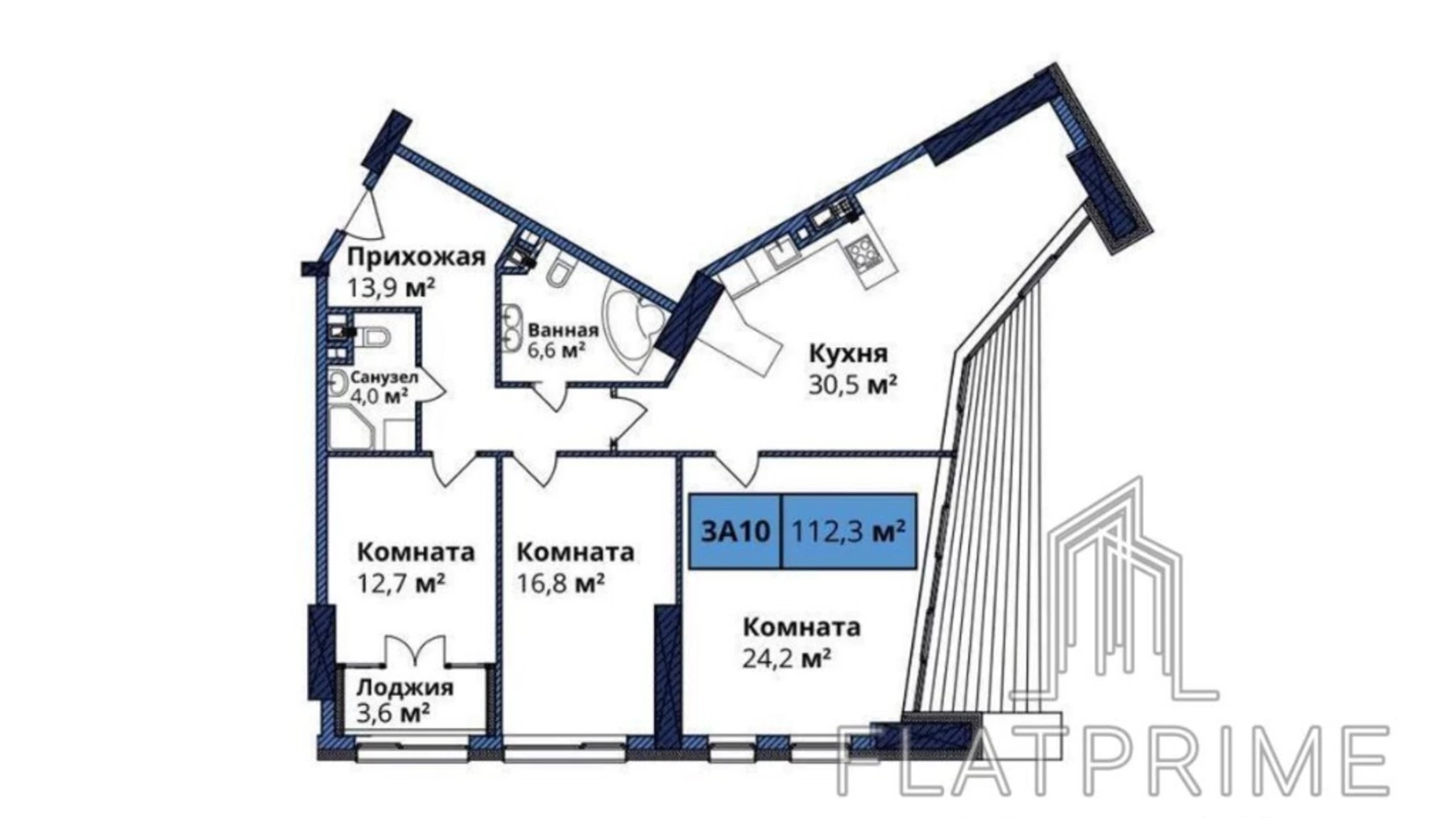 Продається 3-кімнатна квартира 112 кв. м у Києві, просп. Берестейський(Перемоги), 11Б