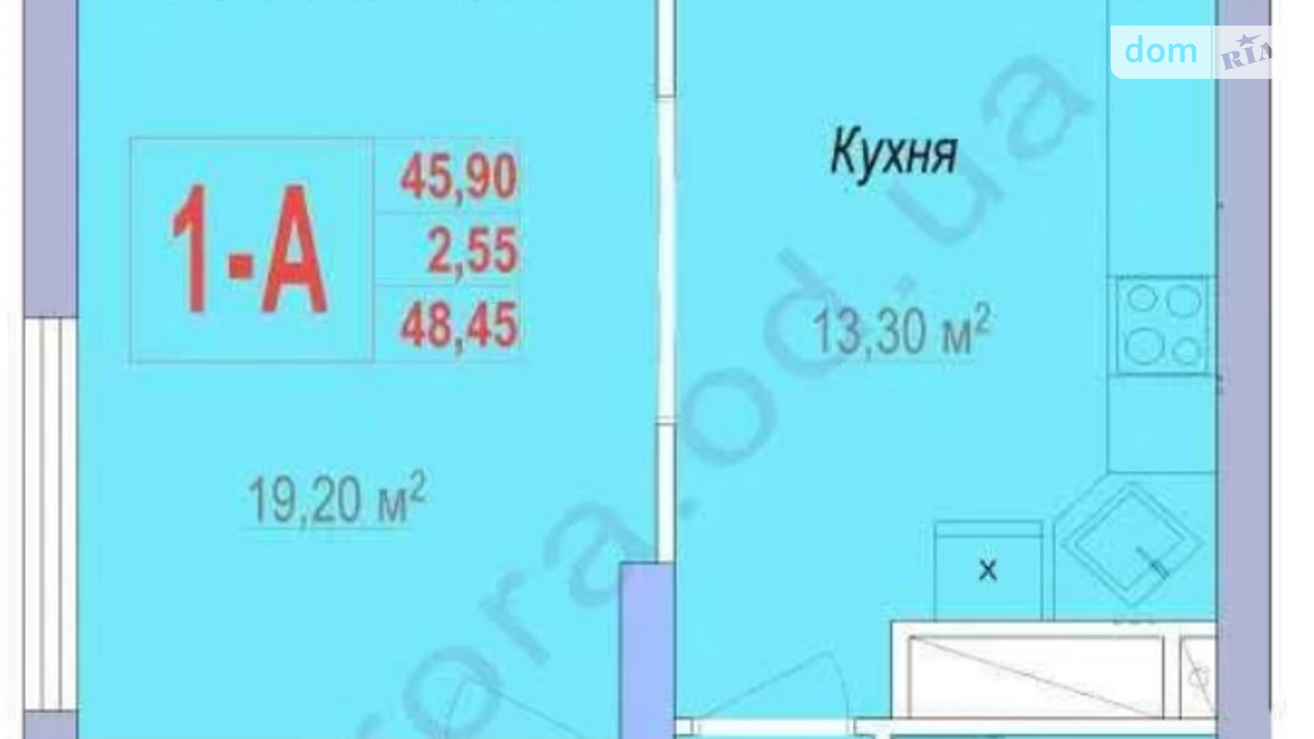 Продається 1-кімнатна квартира 48 кв. м у Одесі, вул. Героїв Крут, 27А