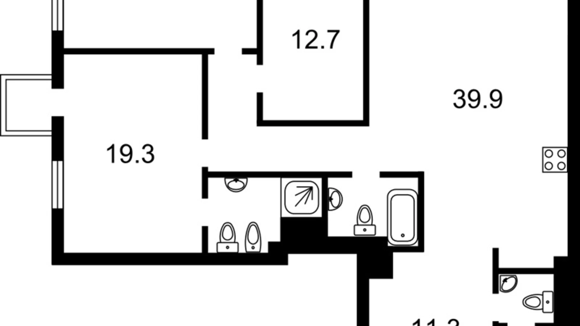 Продается 4-комнатная квартира 126 кв. м в Киеве, ул. Василия Тютюнника, 39/2