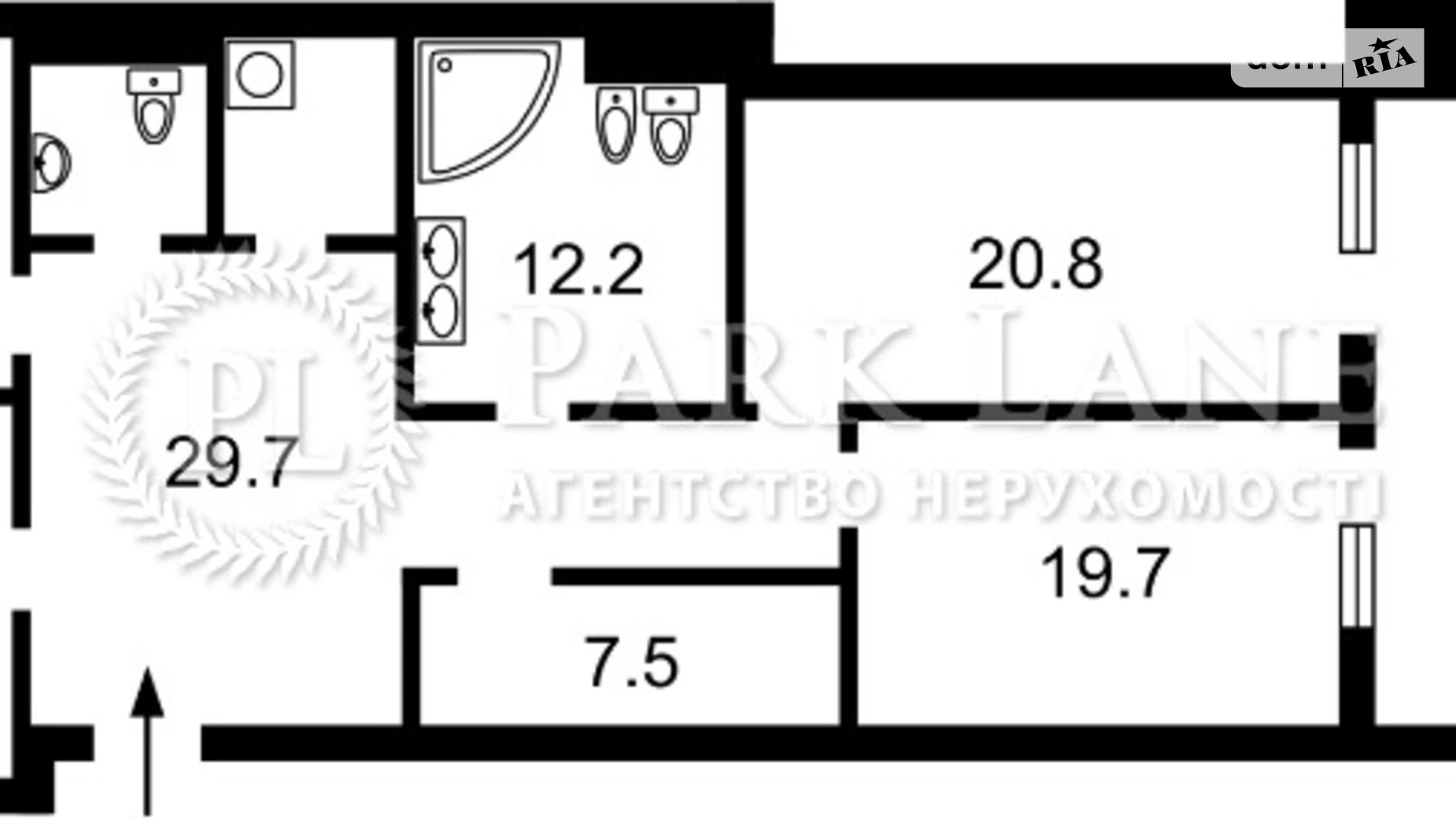 Продается 3-комнатная квартира 163.1 кв. м в Киеве, наб. Оболонская, 1