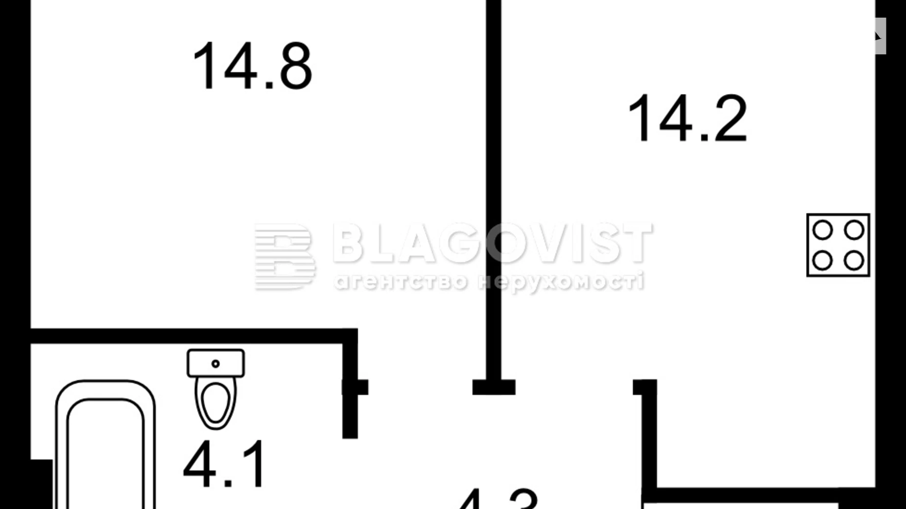 Продается 1-комнатная квартира 40 кв. м в Киеве, Крепостной(Тверской) туп., 7Б