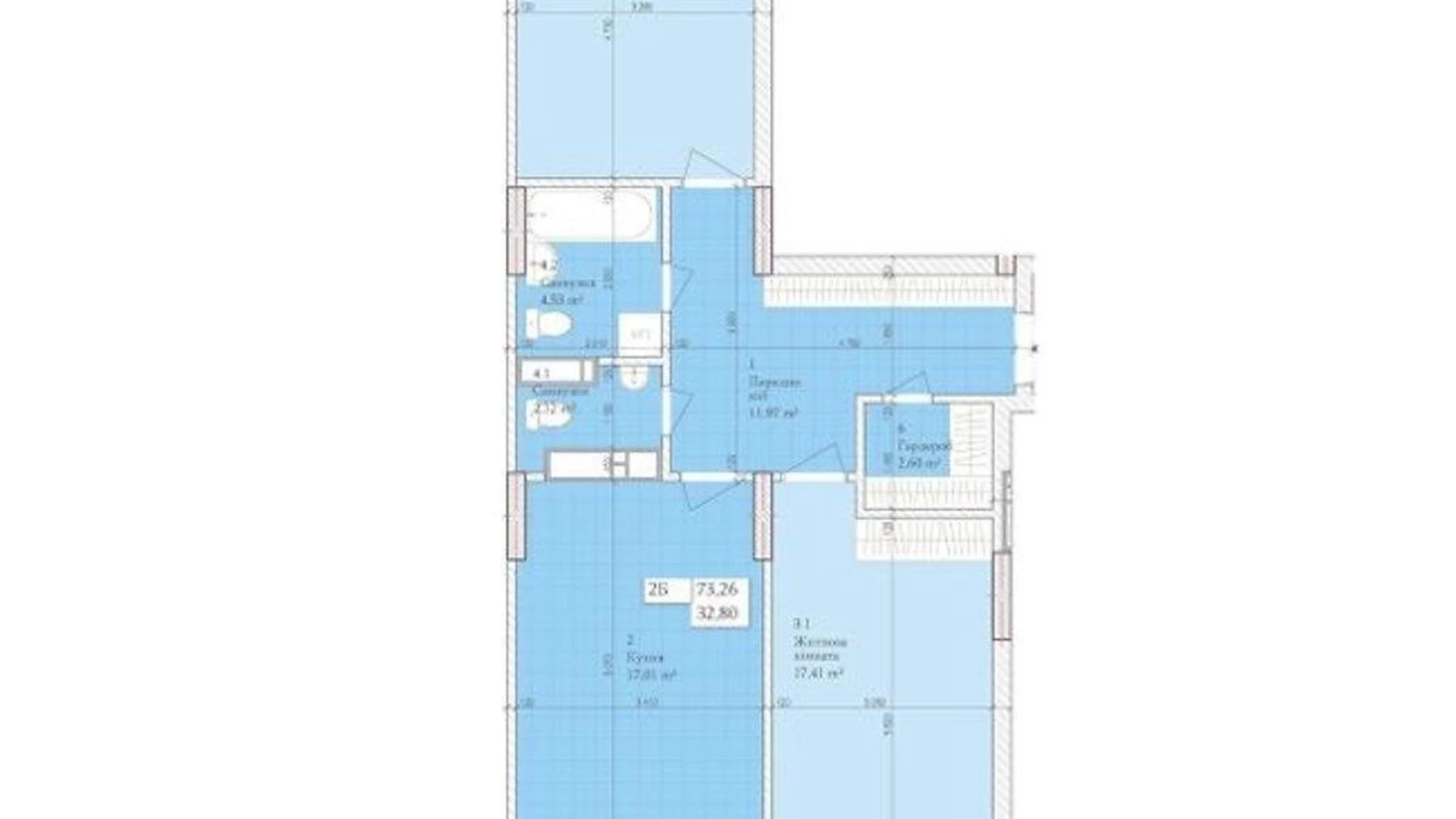 Продается 2-комнатная квартира 73 кв. м в Киеве, вул. Владимира Сосюры, 1