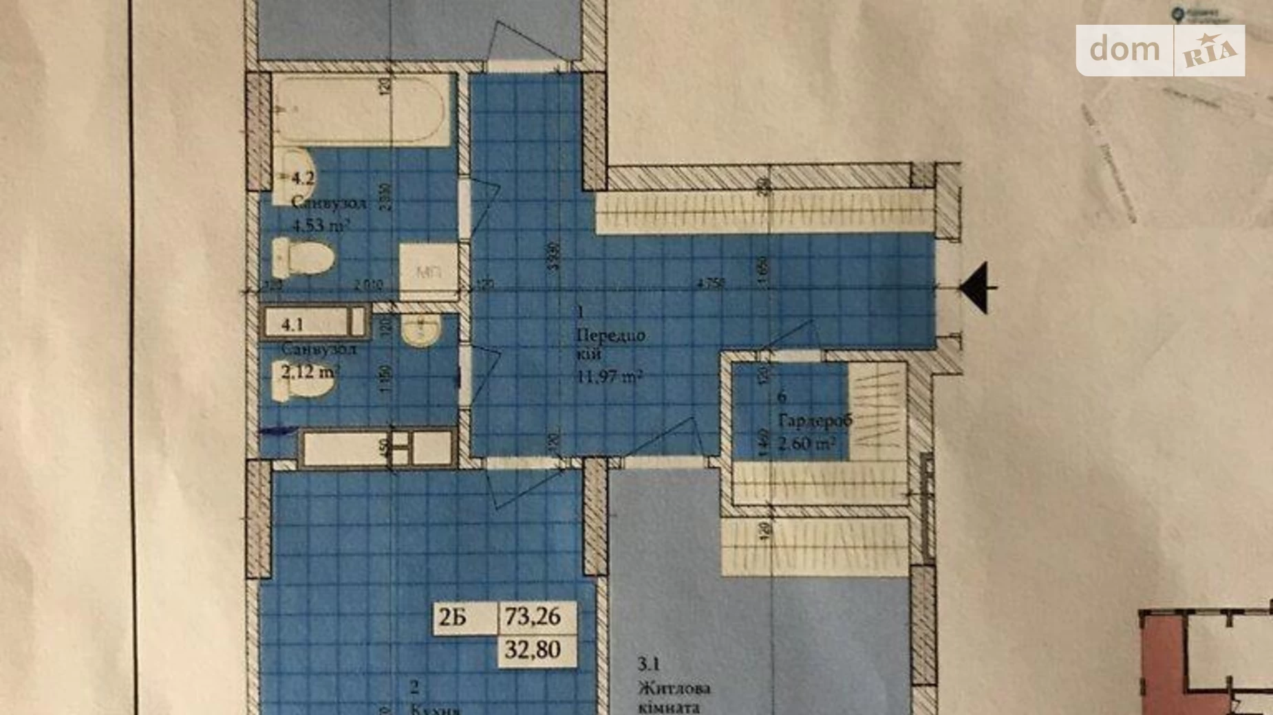 Продается 2-комнатная квартира 73 кв. м в Киеве, вул. Владимира Сосюры, 1