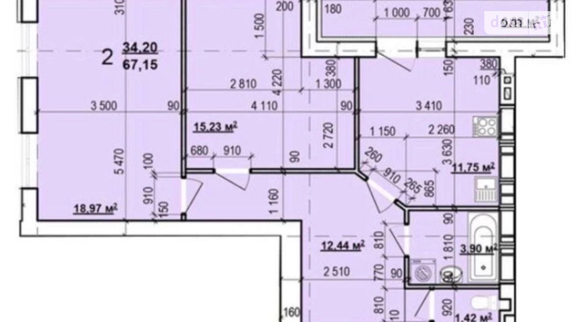 Продается 2-комнатная квартира 68 кв. м в Харькове, ул. Мира