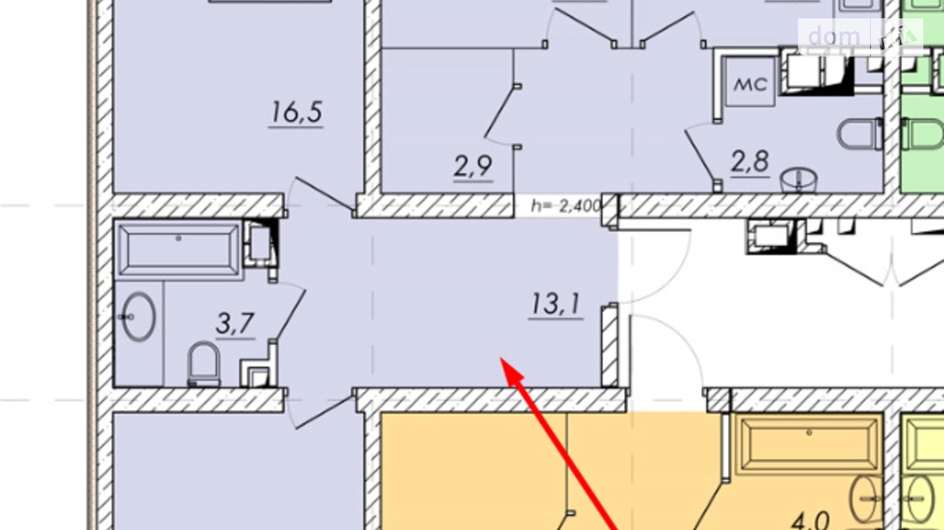 Продается 3-комнатная квартира 94 кв. м в Одессе, ул. Прохоровская, 40