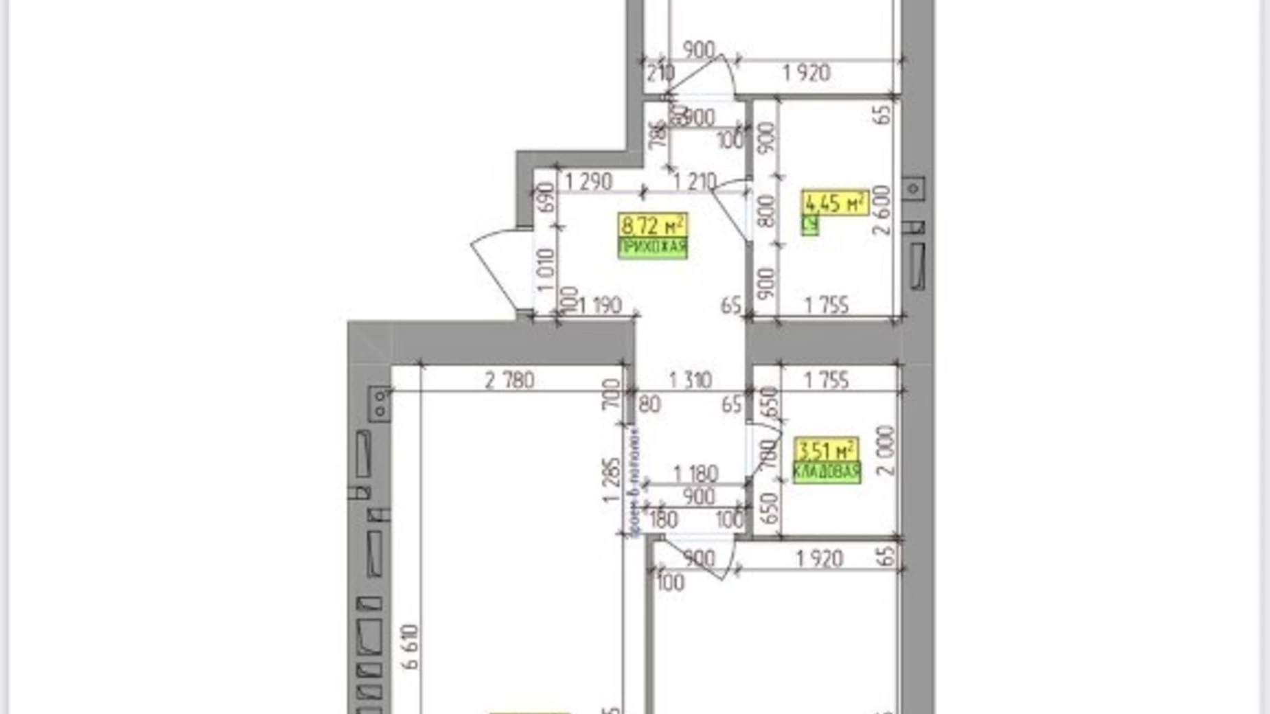 Продається 2-кімнатна квартира 73.4 кв. м у Дніпрі, Запорізьке шосе, 25