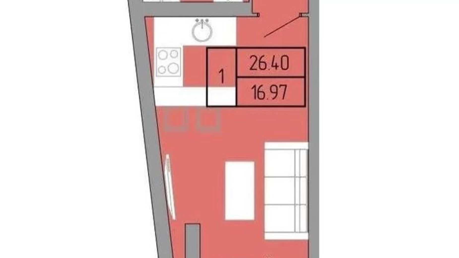 Продається 1-кімнатна квартира 27 кв. м у Одесі, вул. Пішонівська, 22/1