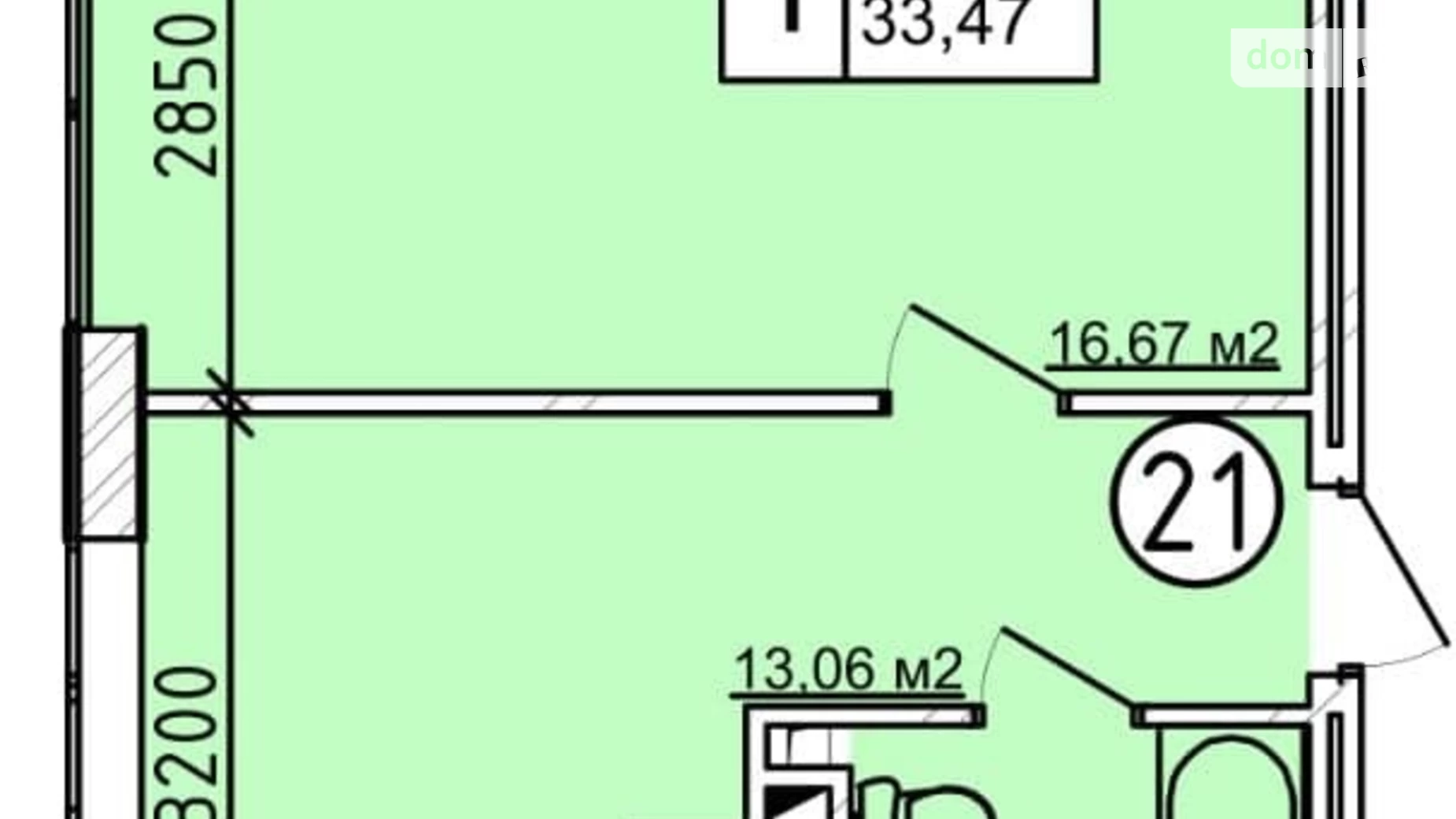 Продается 1-комнатная квартира 33 кв. м в Одессе, ул. Гераневая