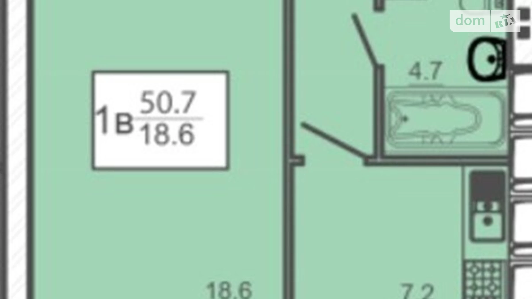 Продается 1-комнатная квартира 50.07 кв. м в Харькове, ул. Героев Труда, 1