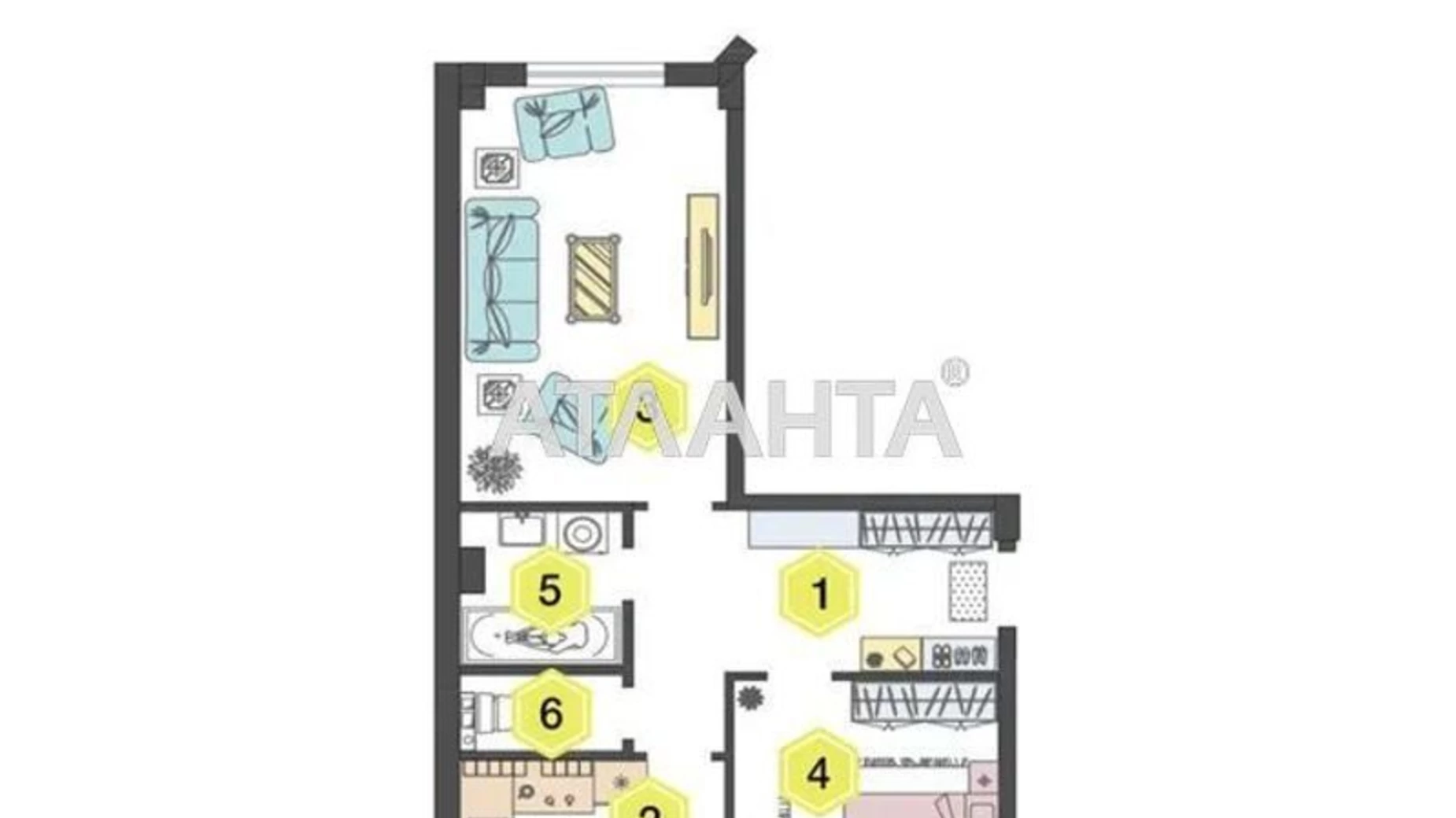 Продается 2-комнатная квартира 58.5 кв. м в Одессе, пер. Вокзальный