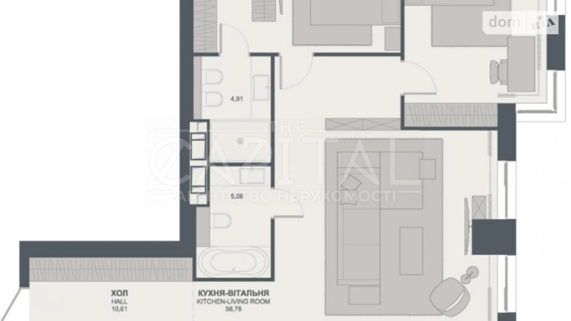 Продается 3-комнатная квартира 124 кв. м в Киеве, ул. Василия Тютюнника, 39/2 - фото 5