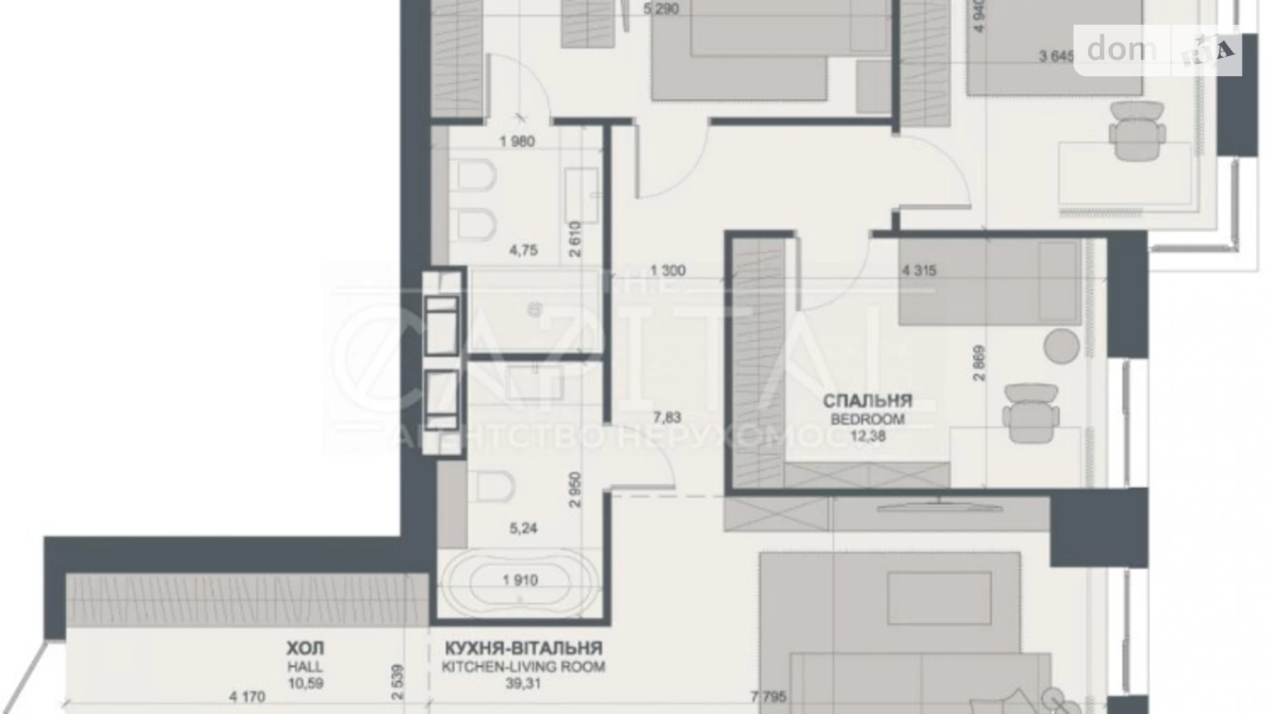 Продается 3-комнатная квартира 124 кв. м в Киеве, ул. Василия Тютюнника, 39/2 - фото 4