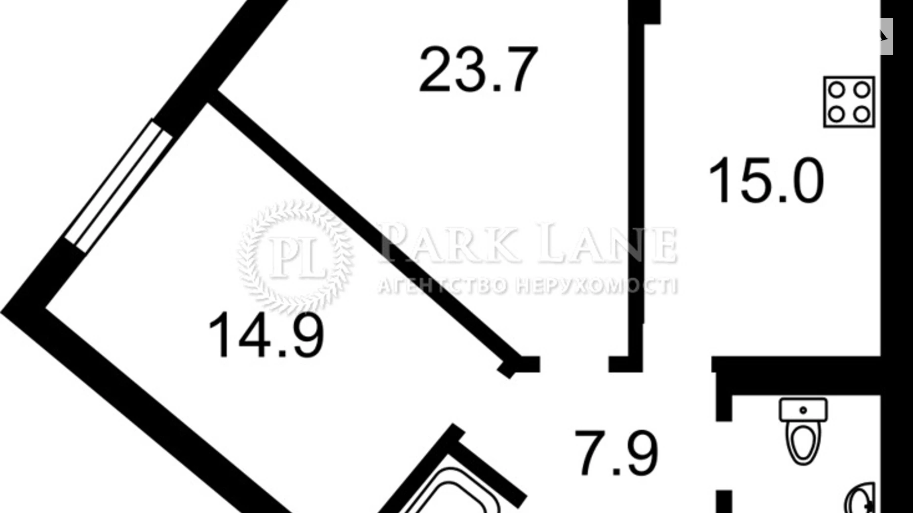 Продается 3-комнатная квартира 70.8 кв. м в Киеве, ул. Академика Филатова, 12