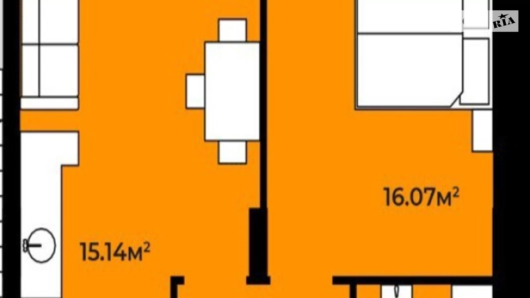 Продается 1-комнатная квартира 47.35 кв. м в Львове, ул. Роксоляны, 1 - фото 2