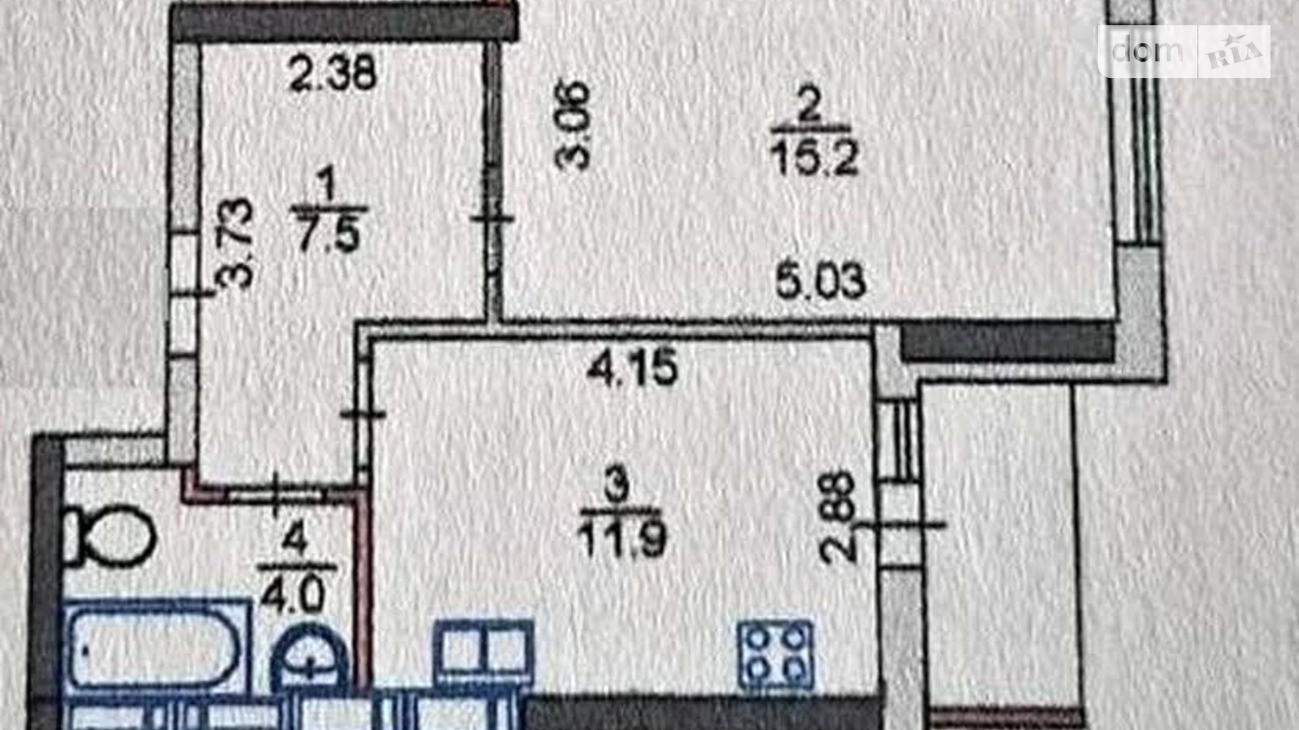 Продається 1-кімнатна квартира 40 кв. м у Києві, вул. Кадетський Гай, 12 - фото 2