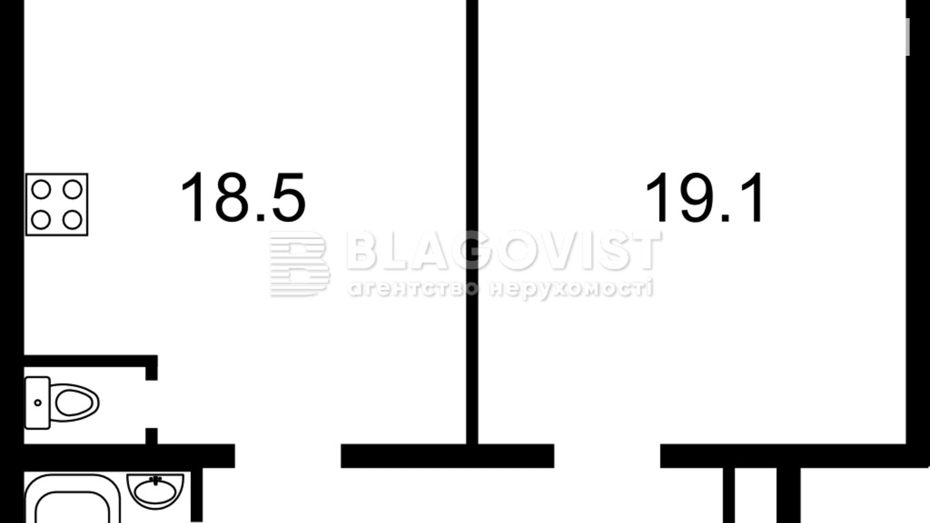 Продается 1-комнатная квартира 55.2 кв. м в Киеве, ул. Николая Лысенко, 1